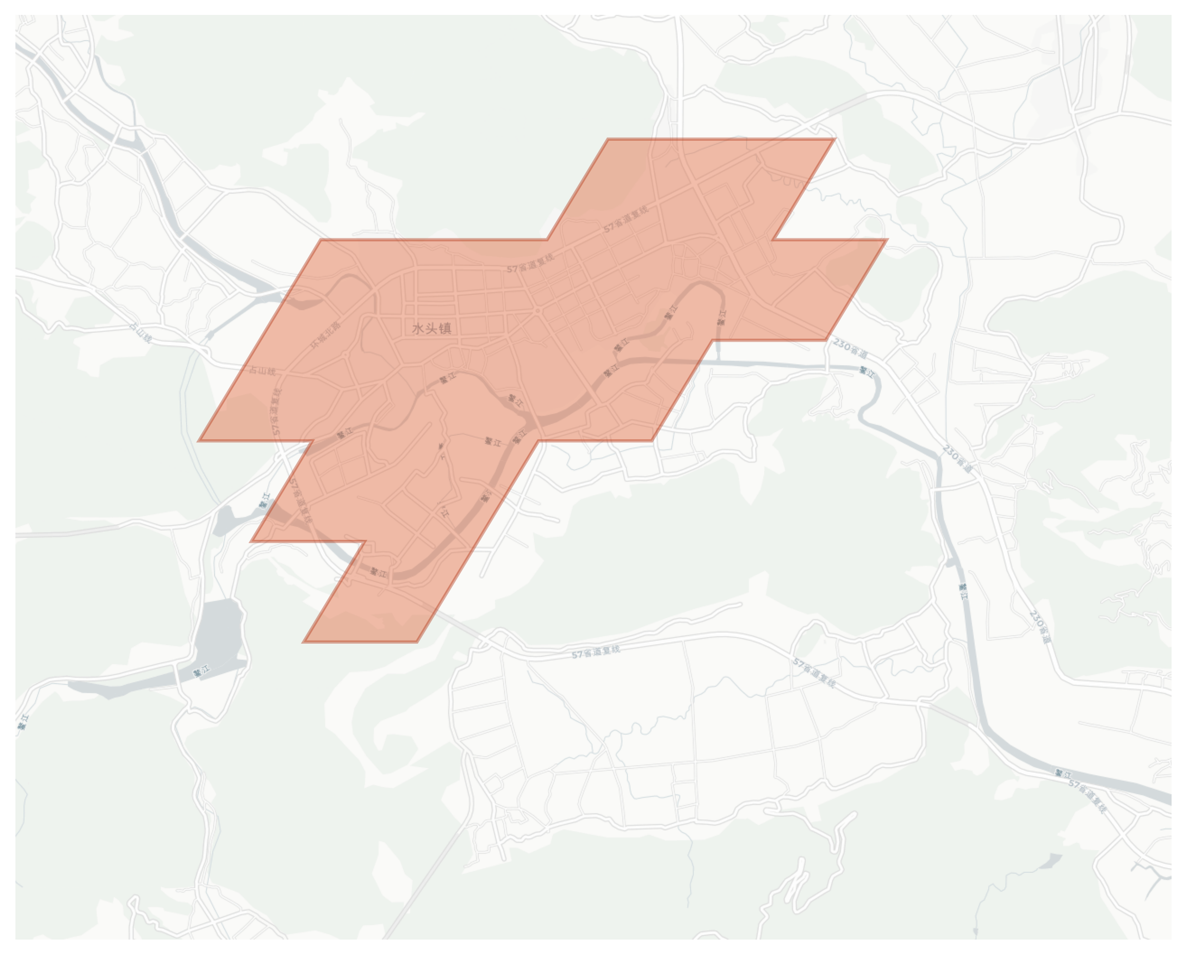 Shuitou geographic map
