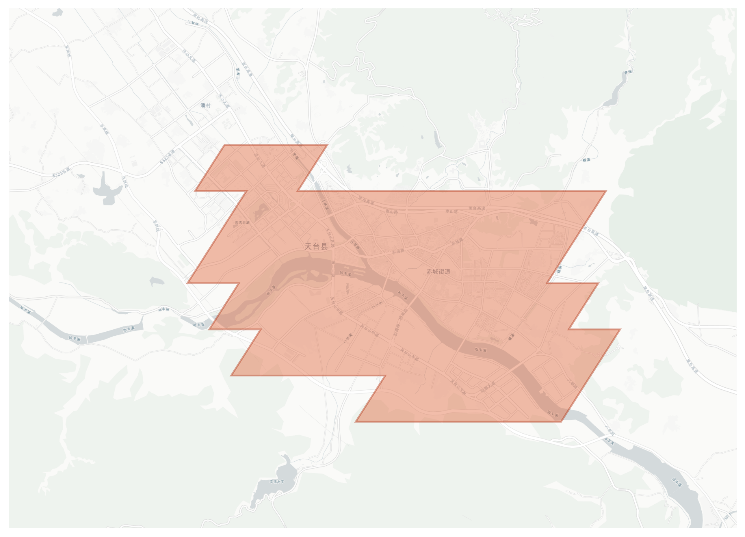 Tiantai County geographic map