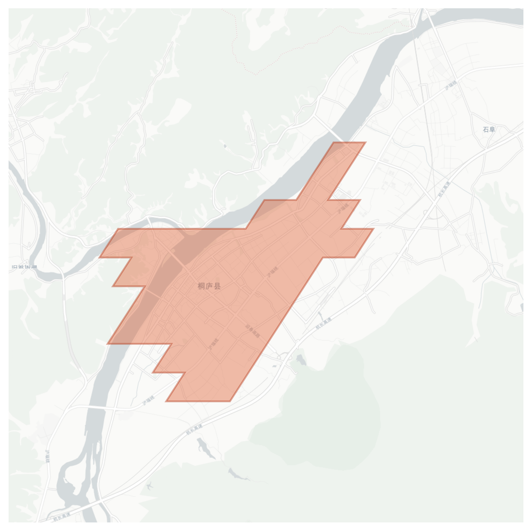 Tonglu County geographic map