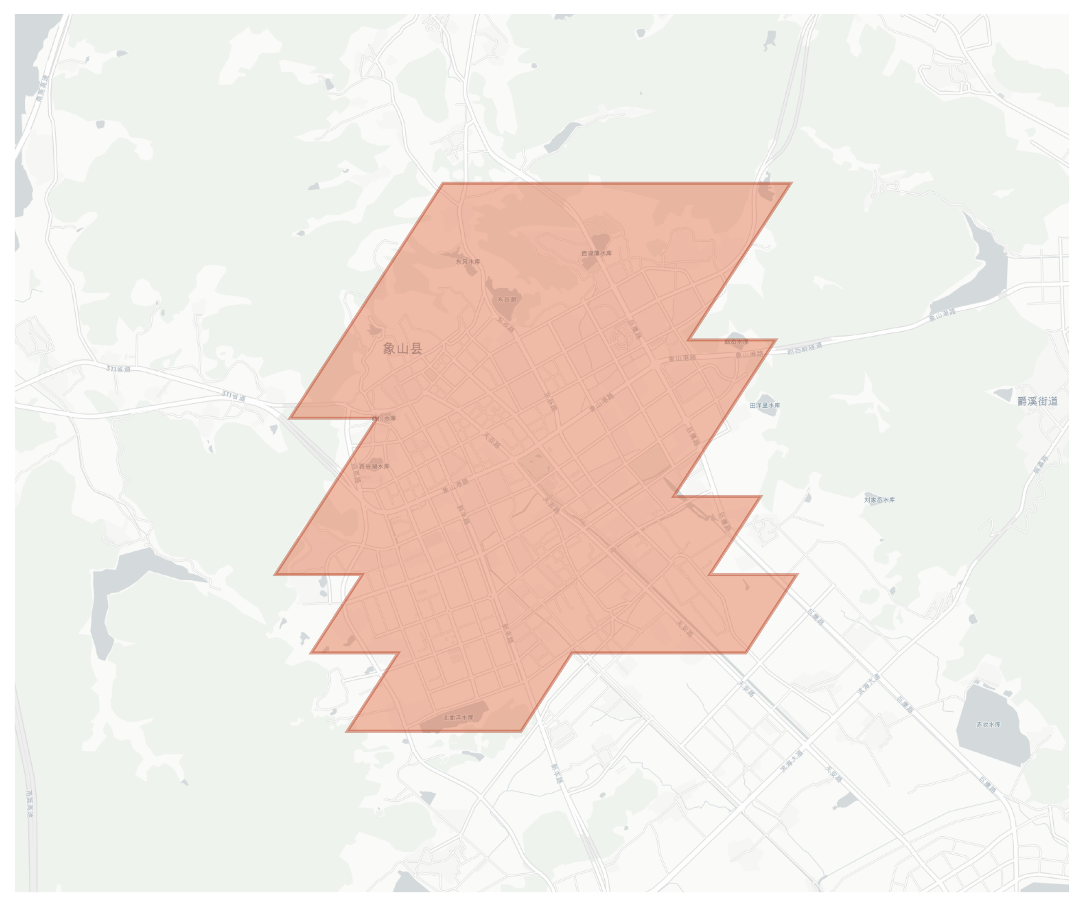 Xiangshan County geographic map