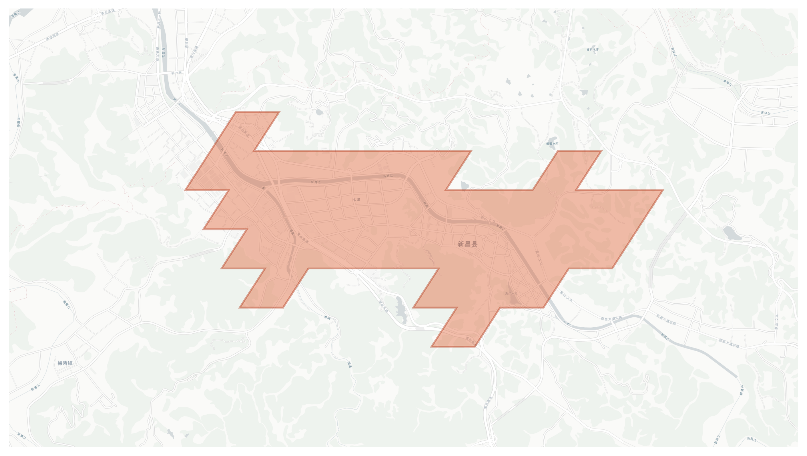 Xinchang geographic map