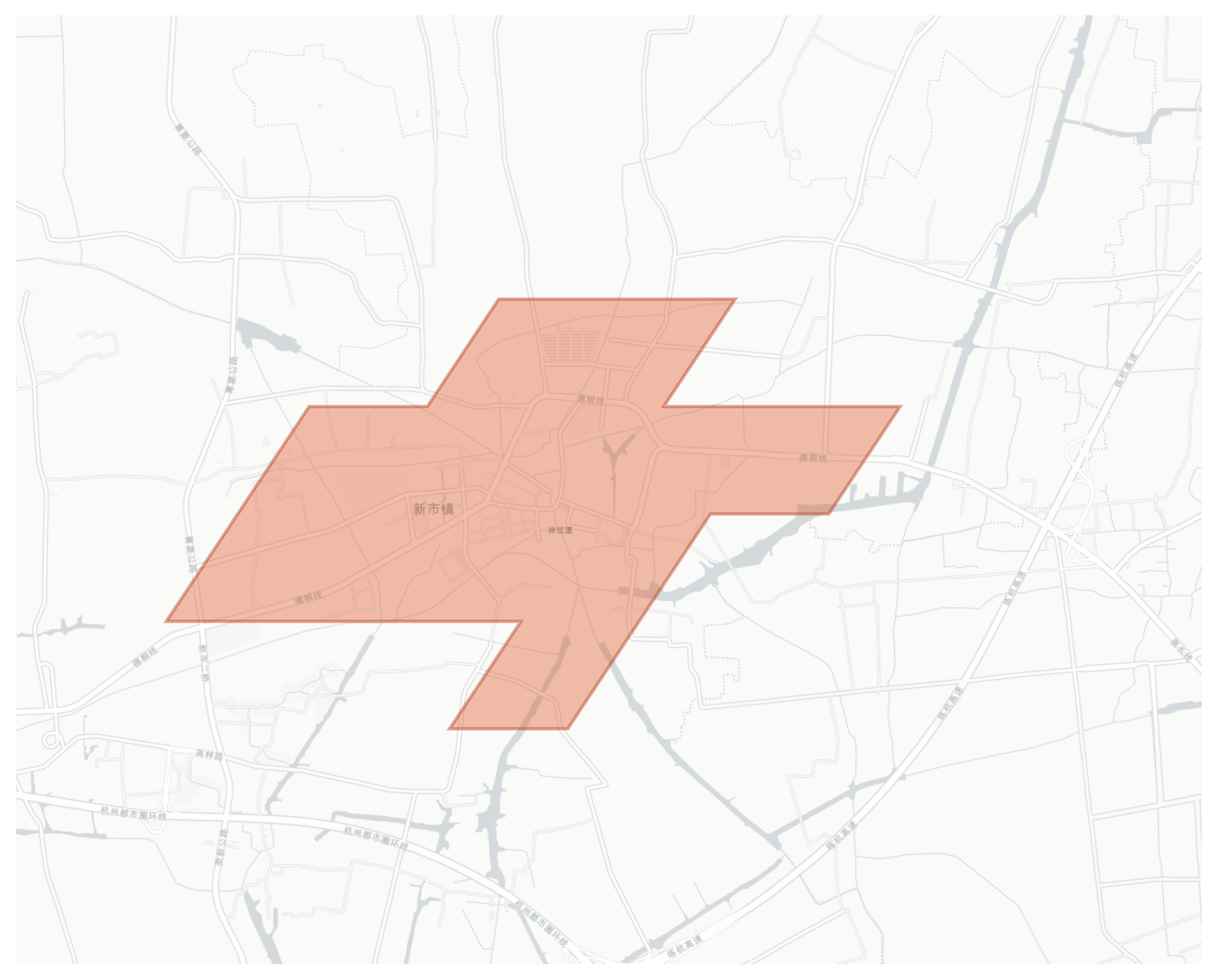 Xinshi geographic map