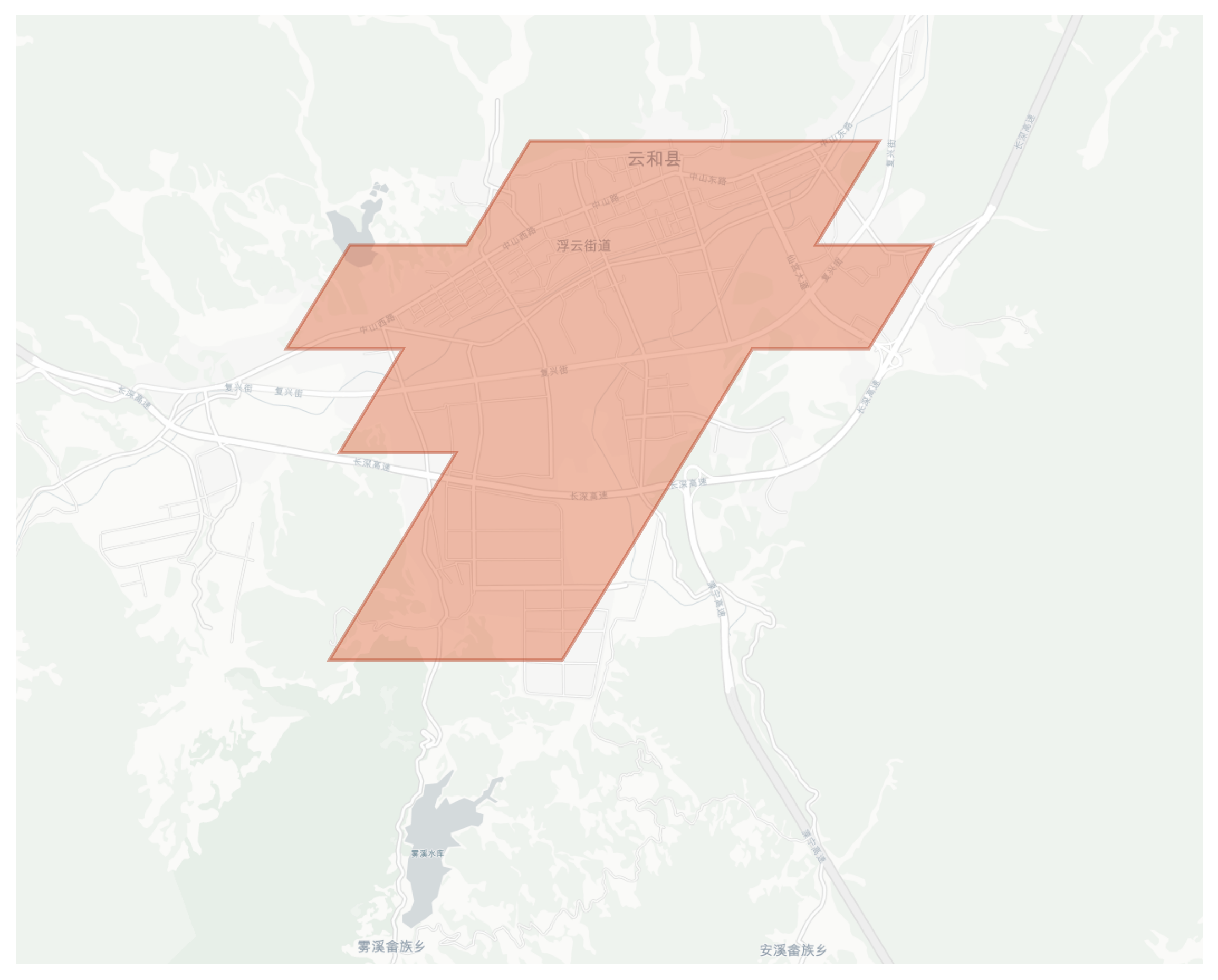 Yunhe County geographic map