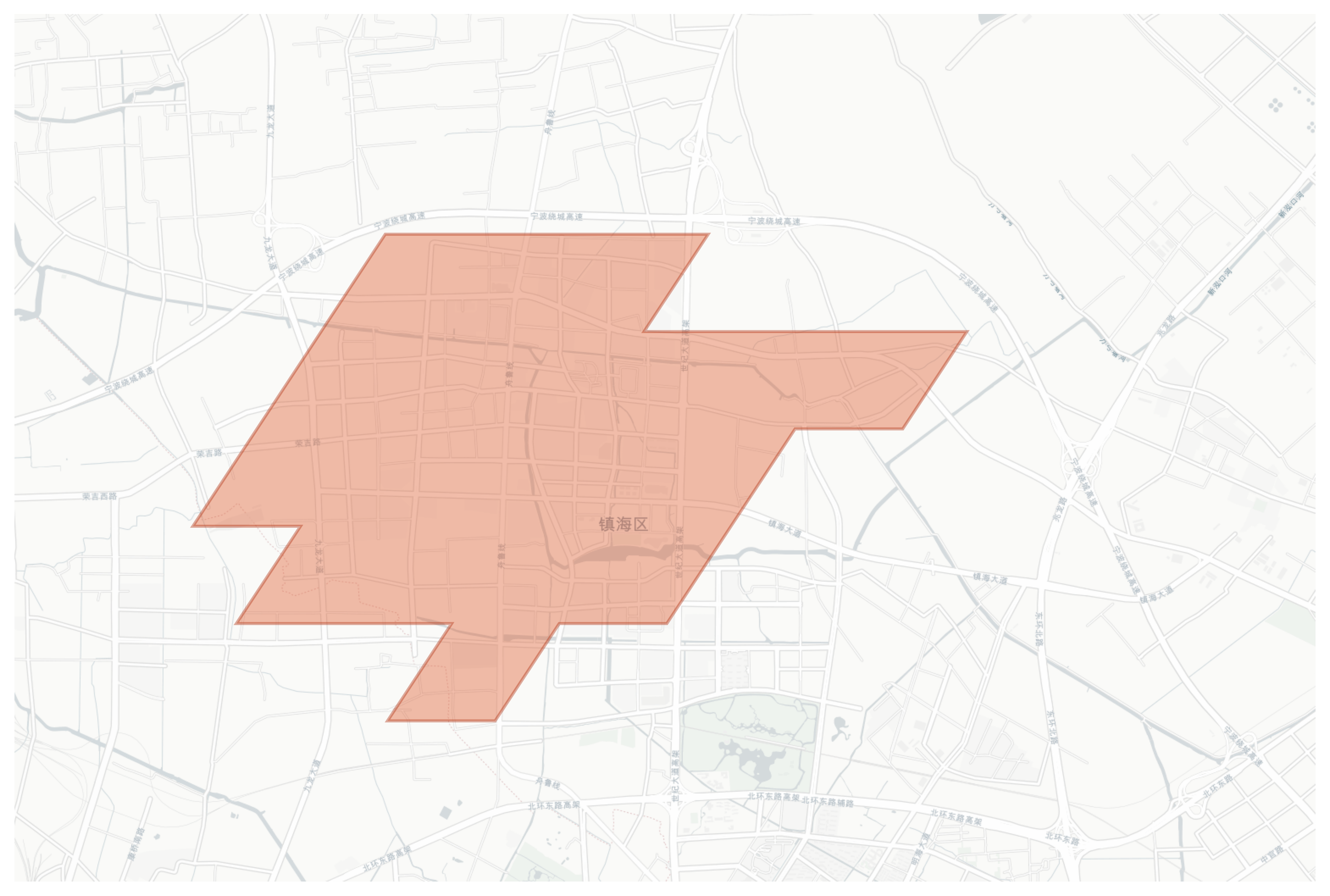 Zhenhai District geographic map