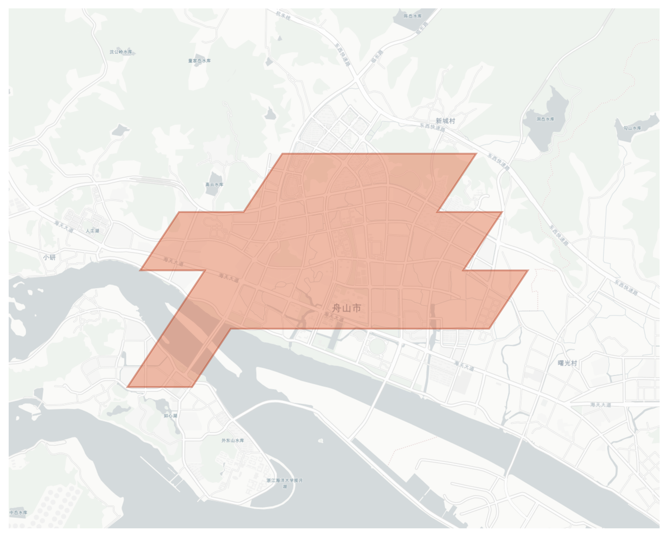 Zhoushan geographic map