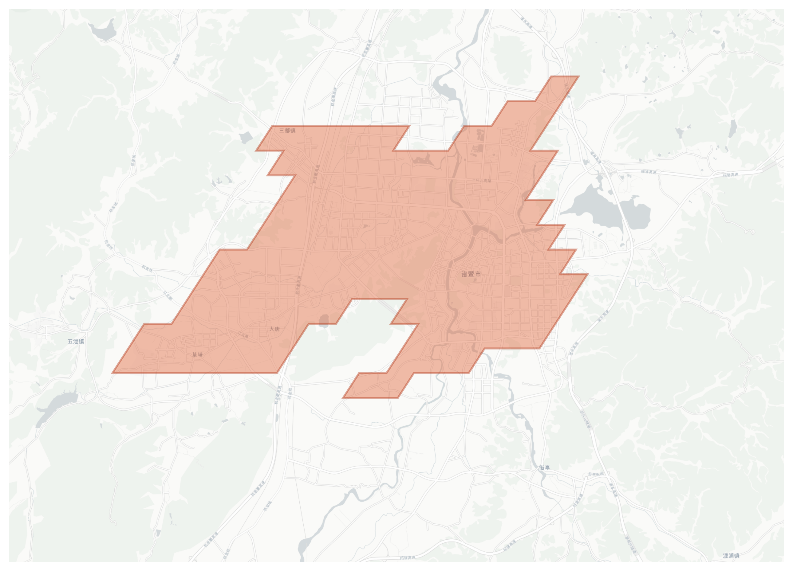 Zhuji geographic map