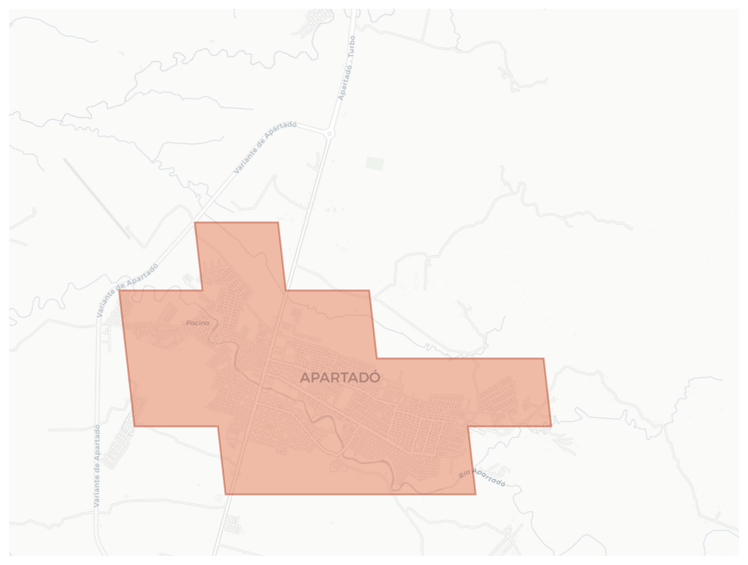 Apartadó geographic map