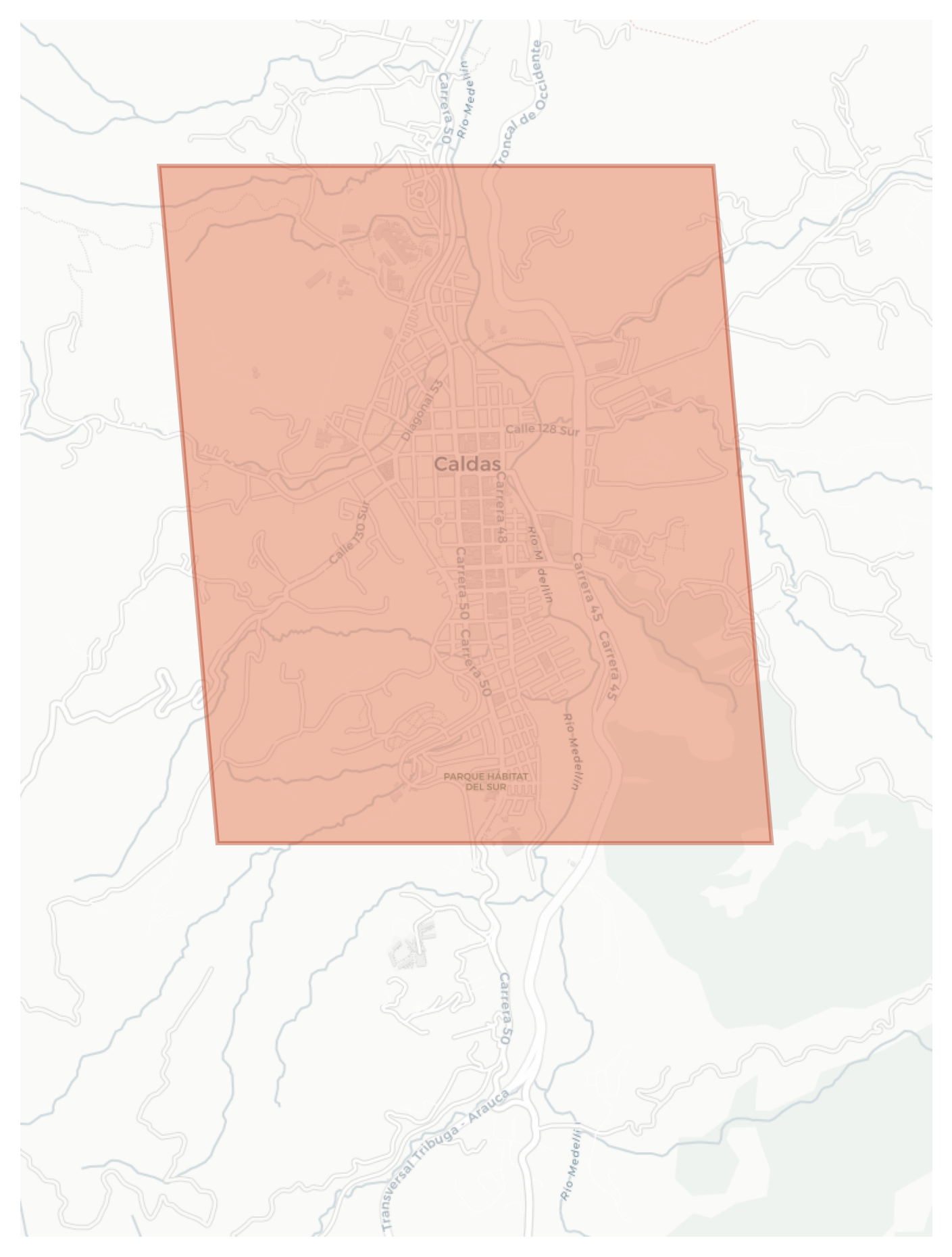 Caldas geographic map