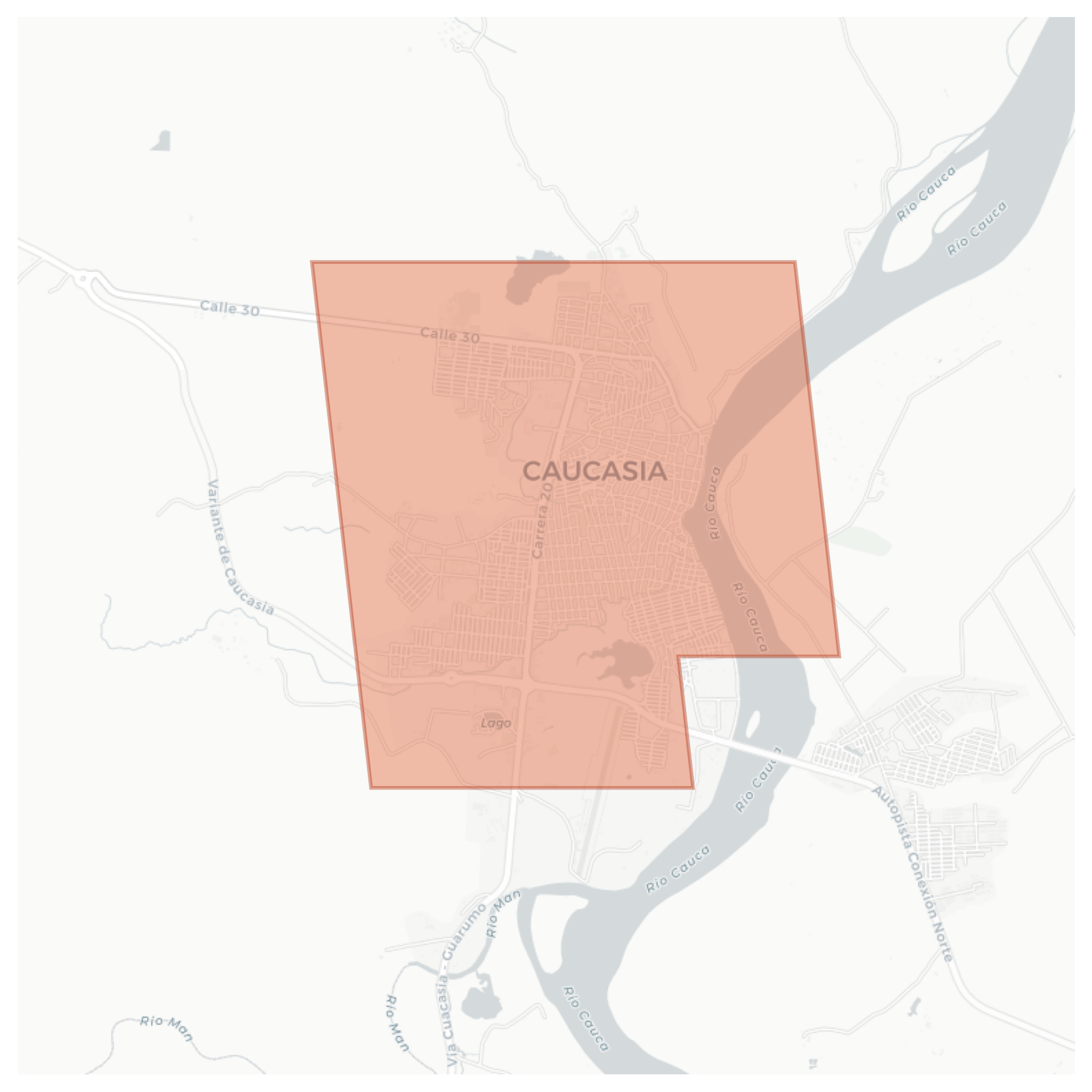 Caucasia geographic map