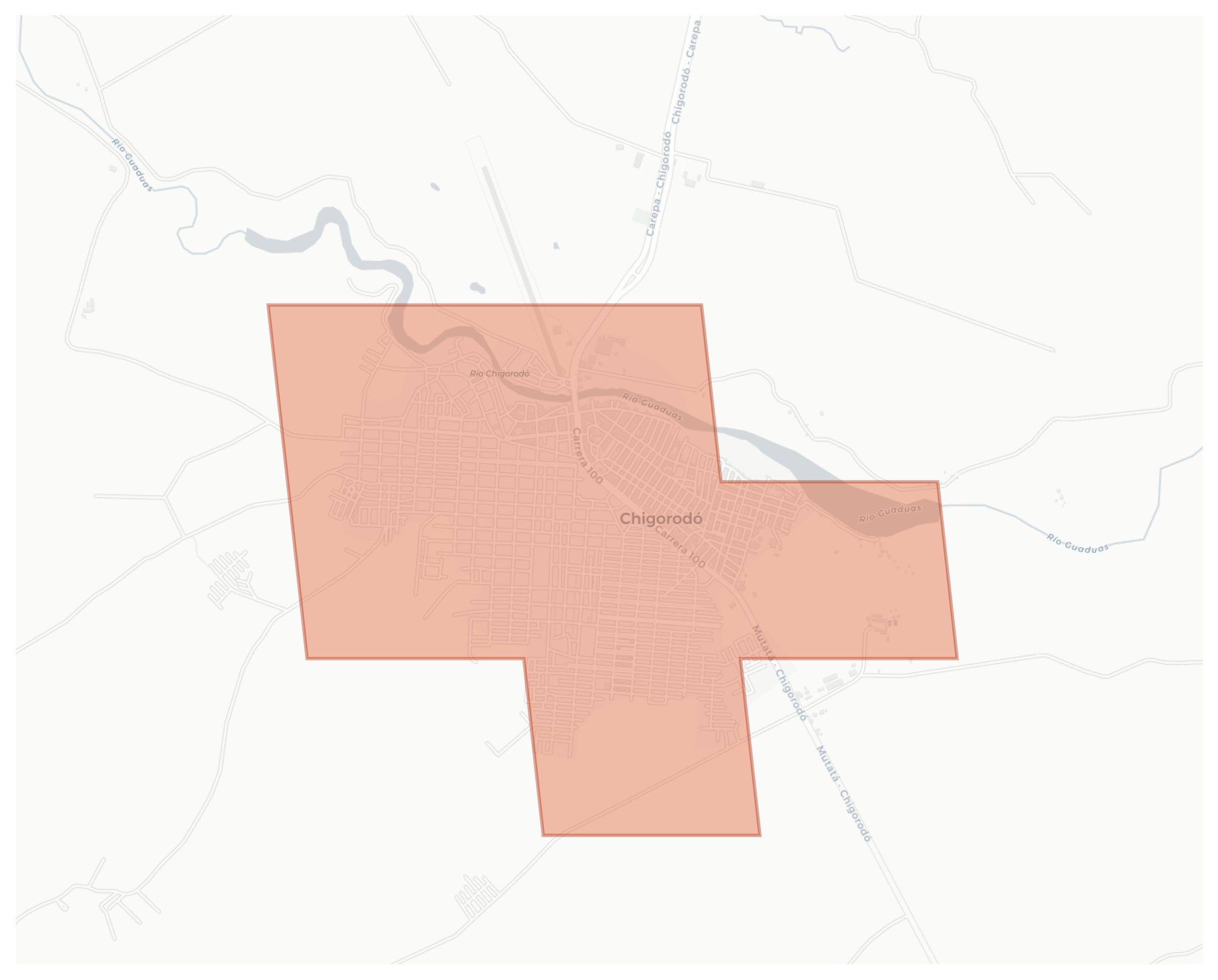 Chigorodó geographic map