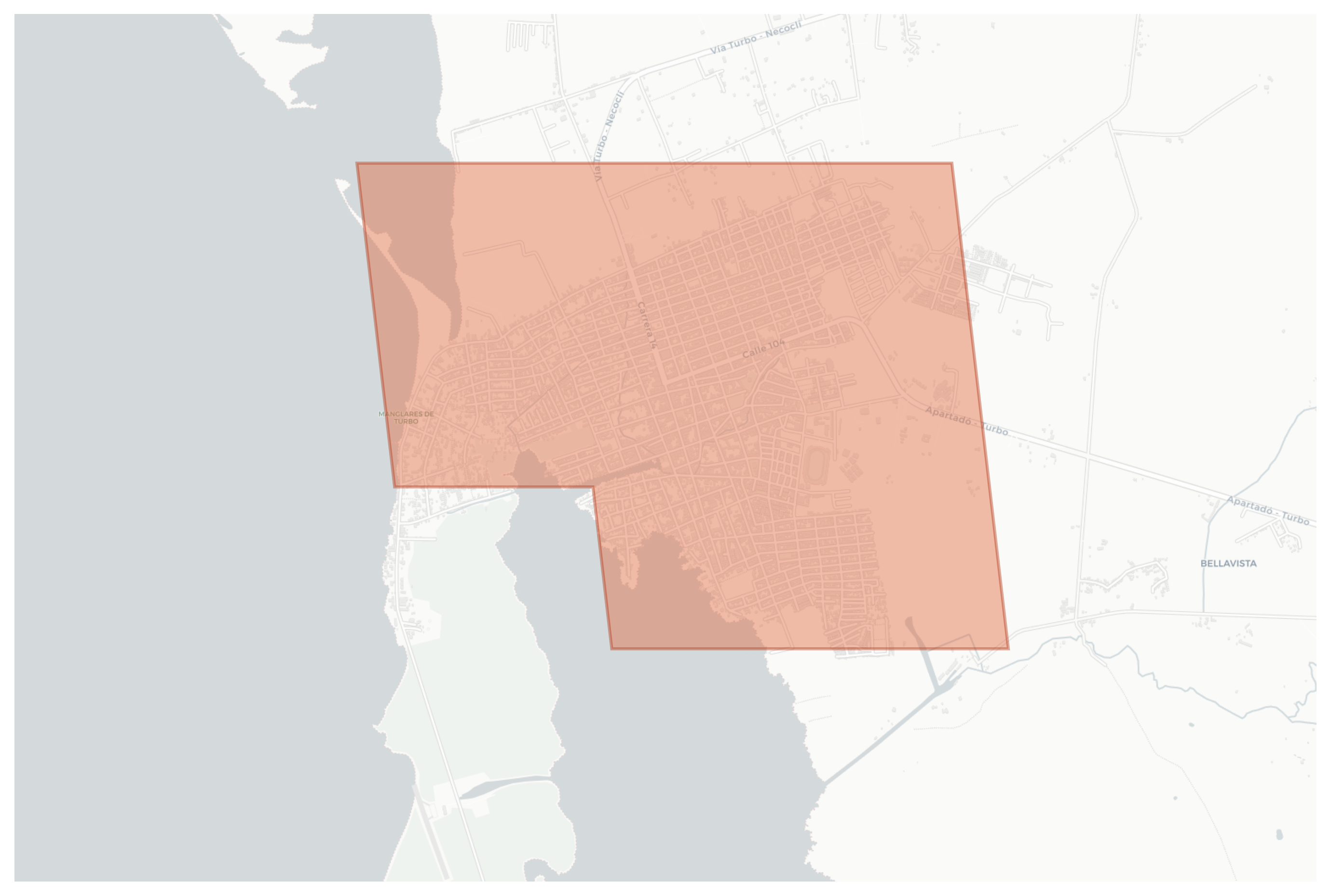 Turbo geographic map