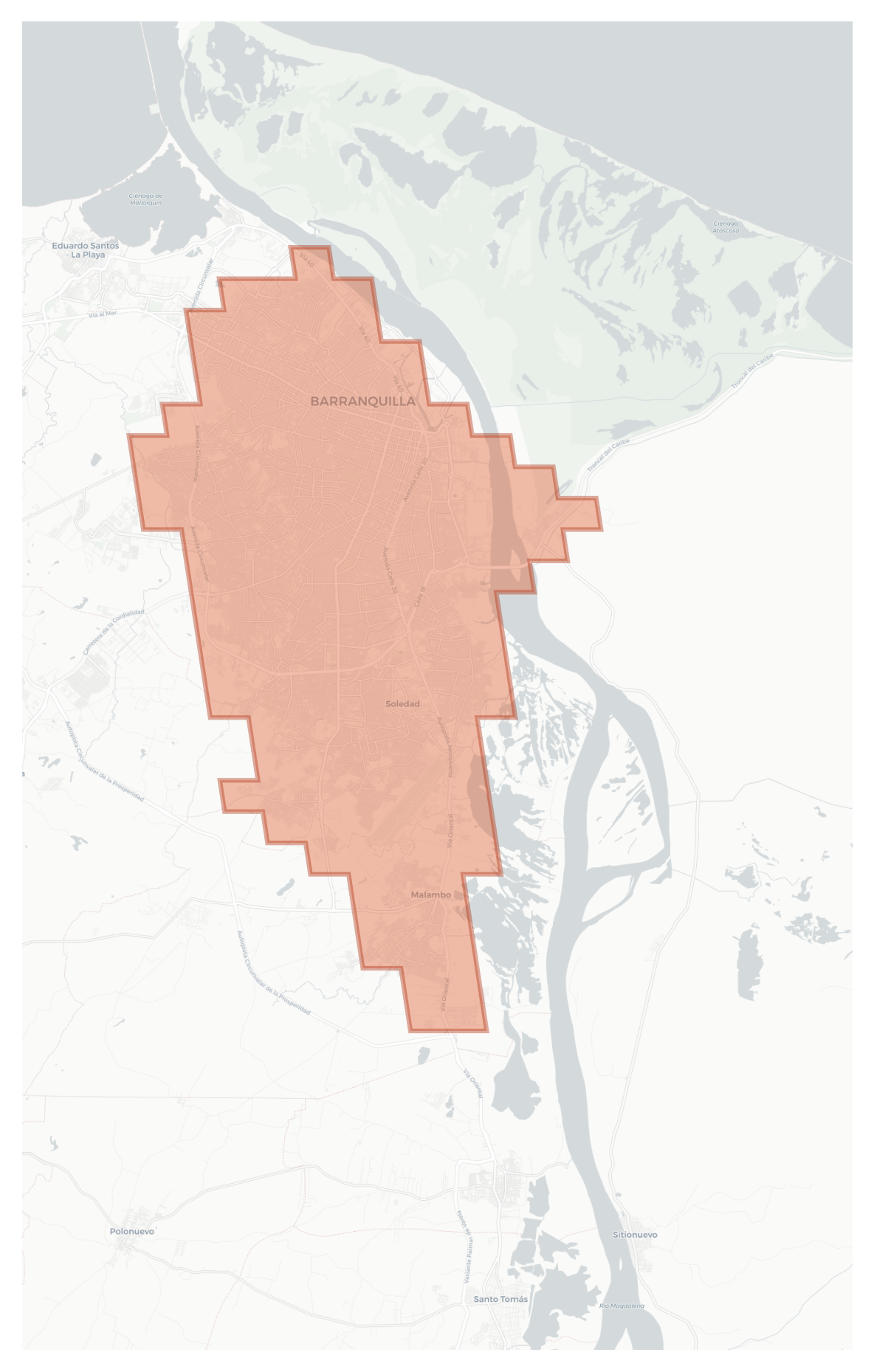 Barranquilla geographic map