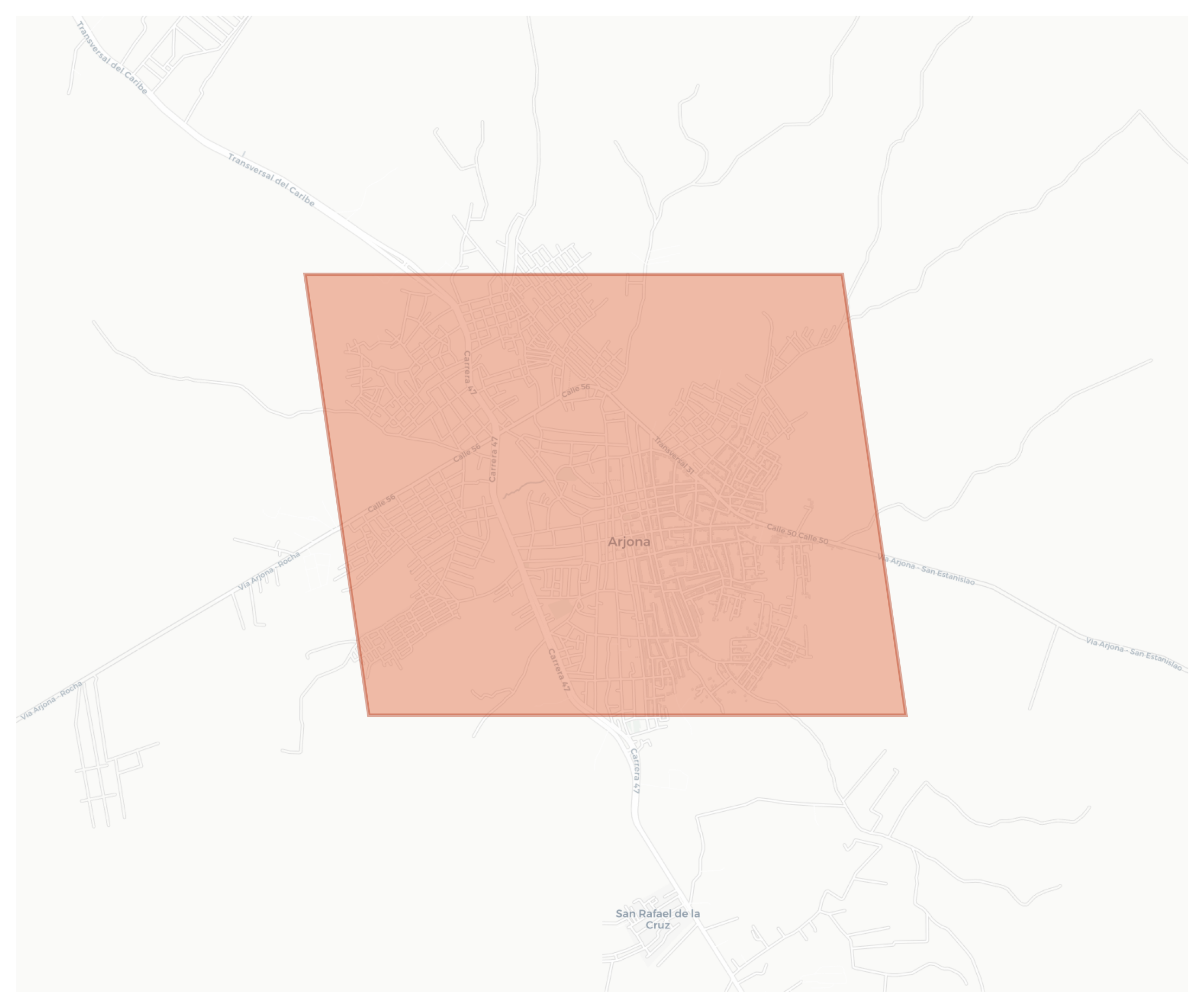 Arjona geographic map