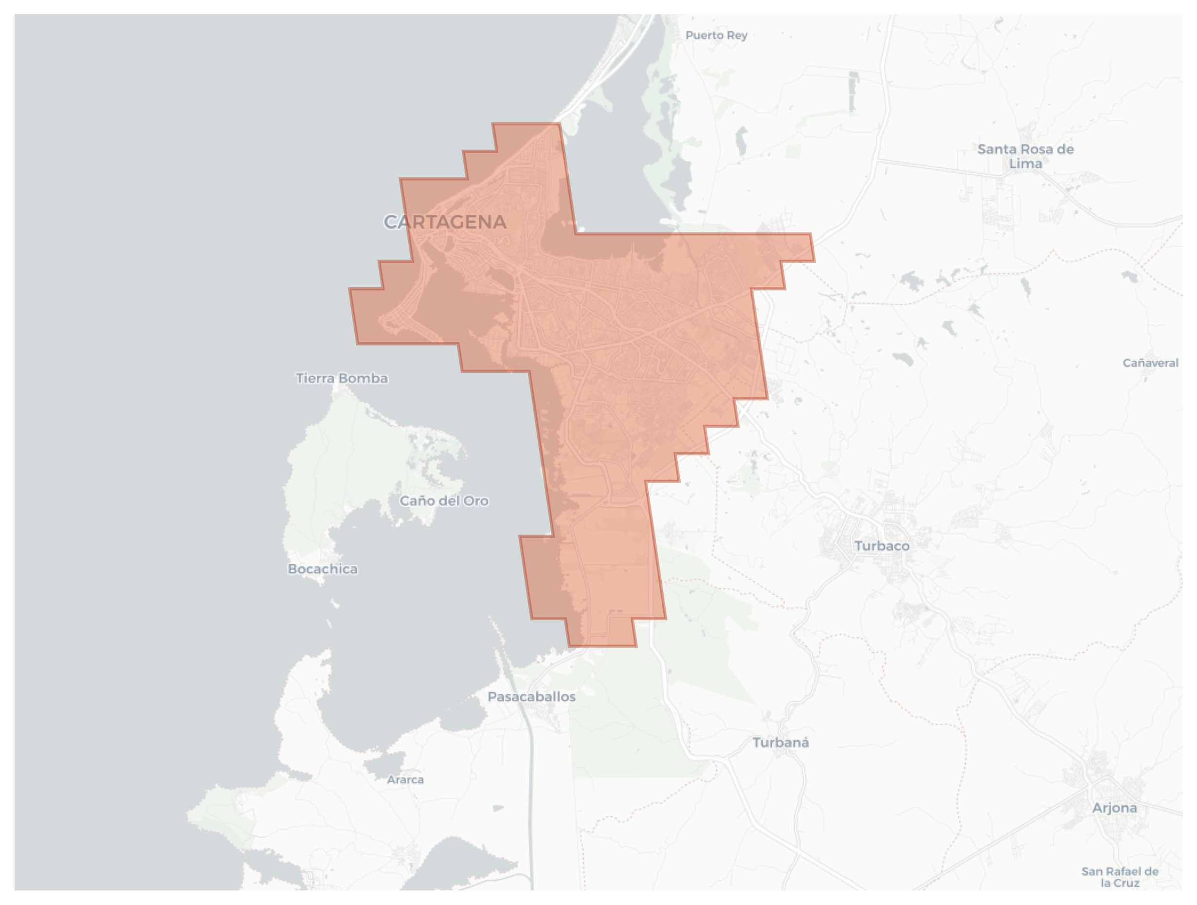 Cartagena geographic map