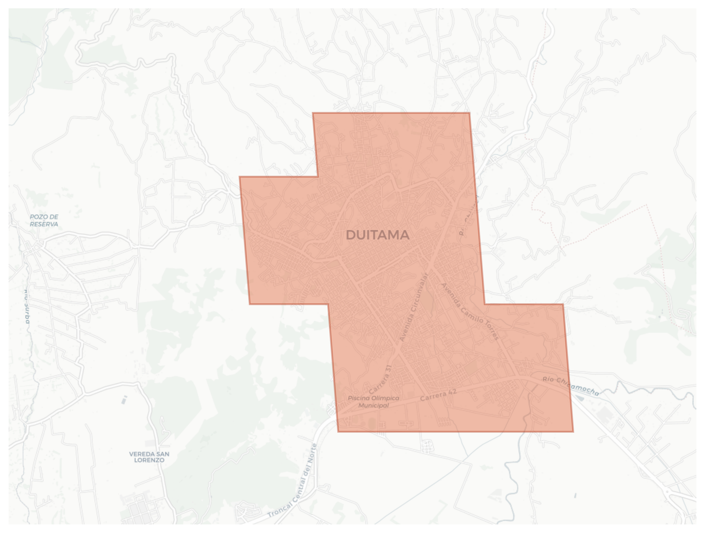 Duitama geographic map
