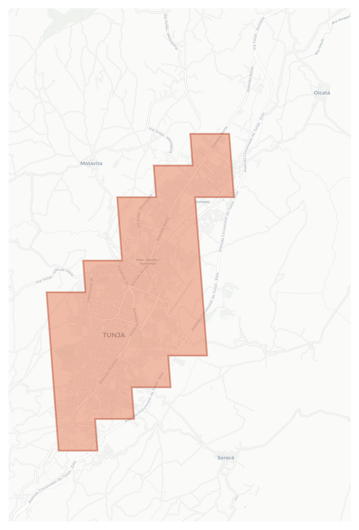 Tunja geographic map