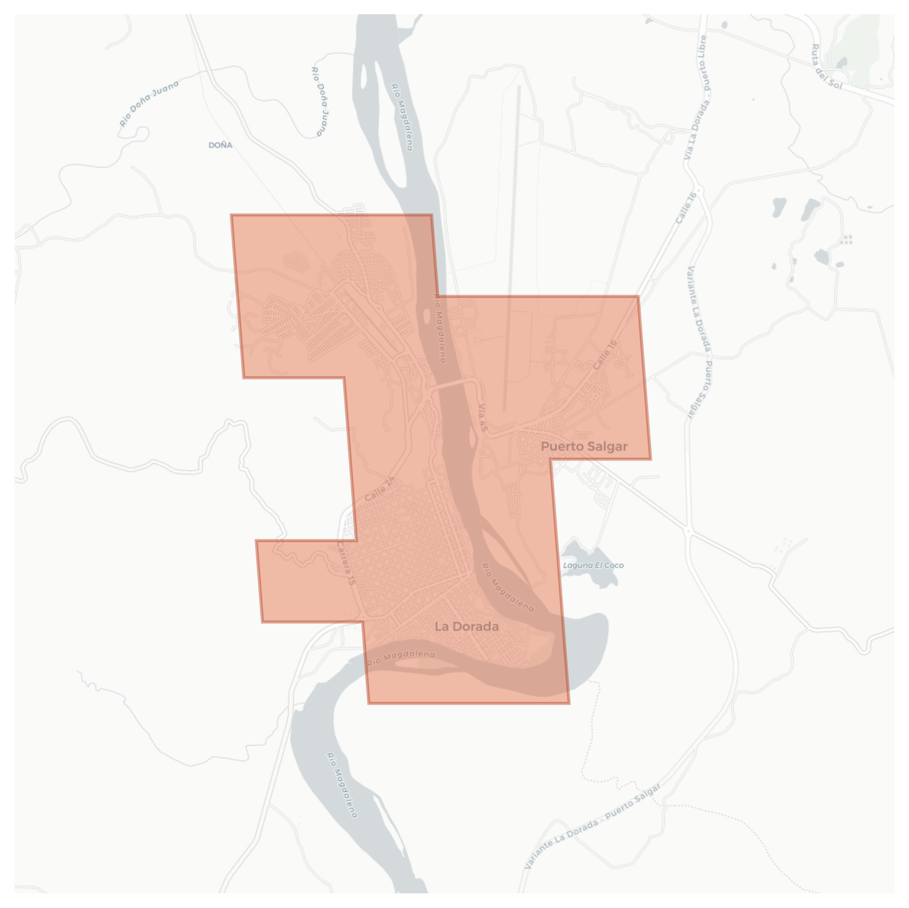 La Dorada geographic map