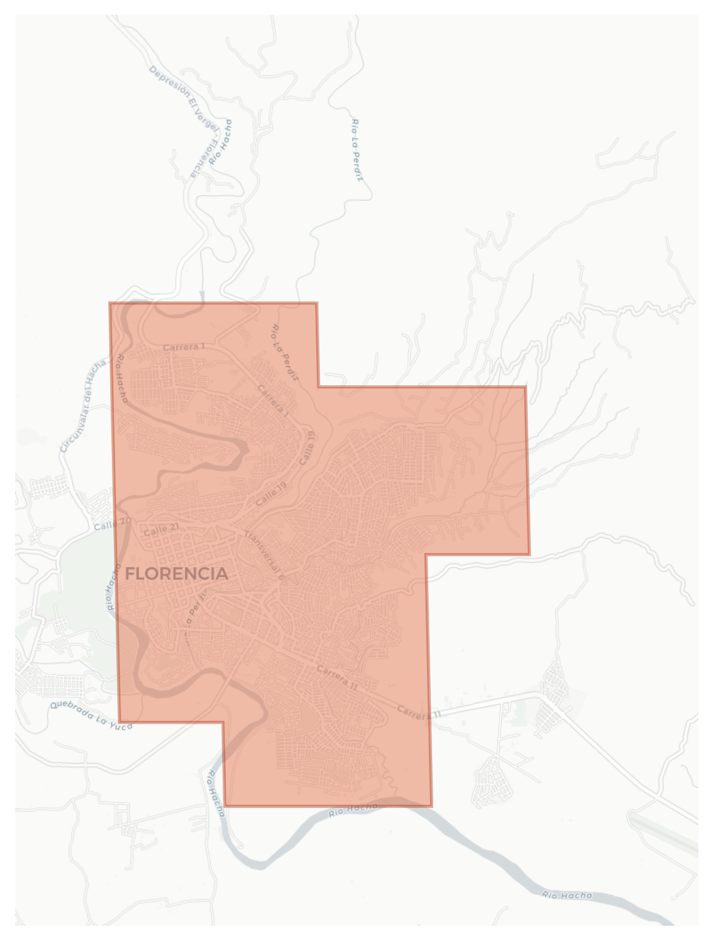Florencia geographic map