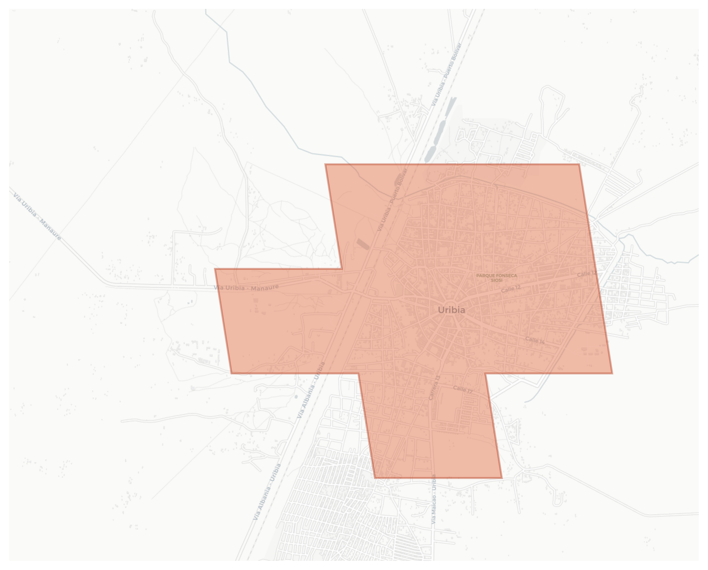Uribia geographic map