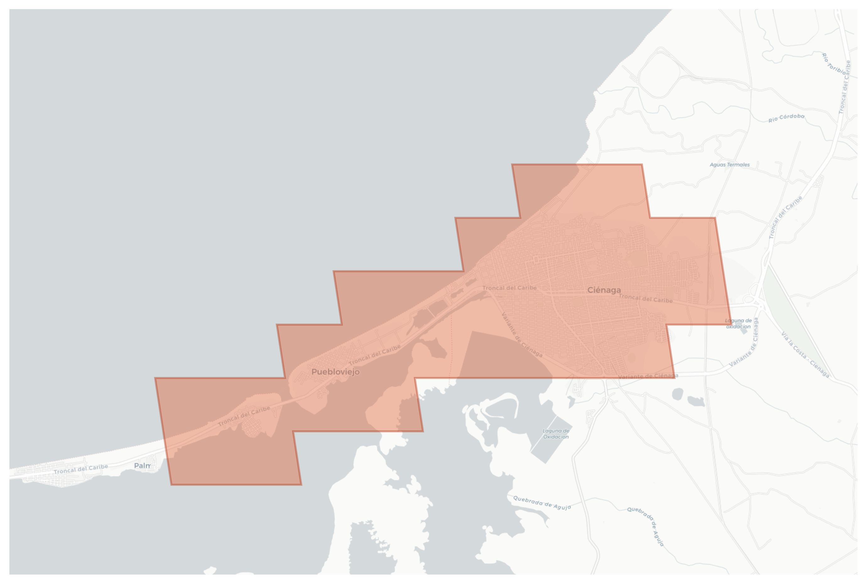 Ciénaga geographic map