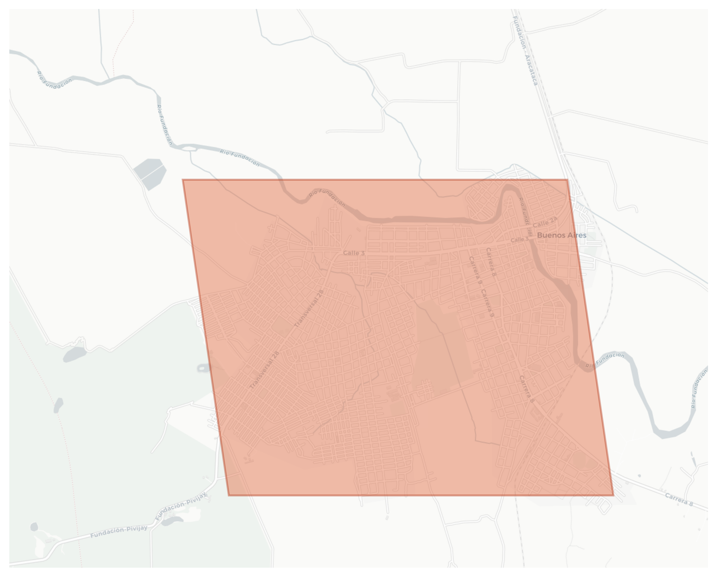 Fundación geographic map