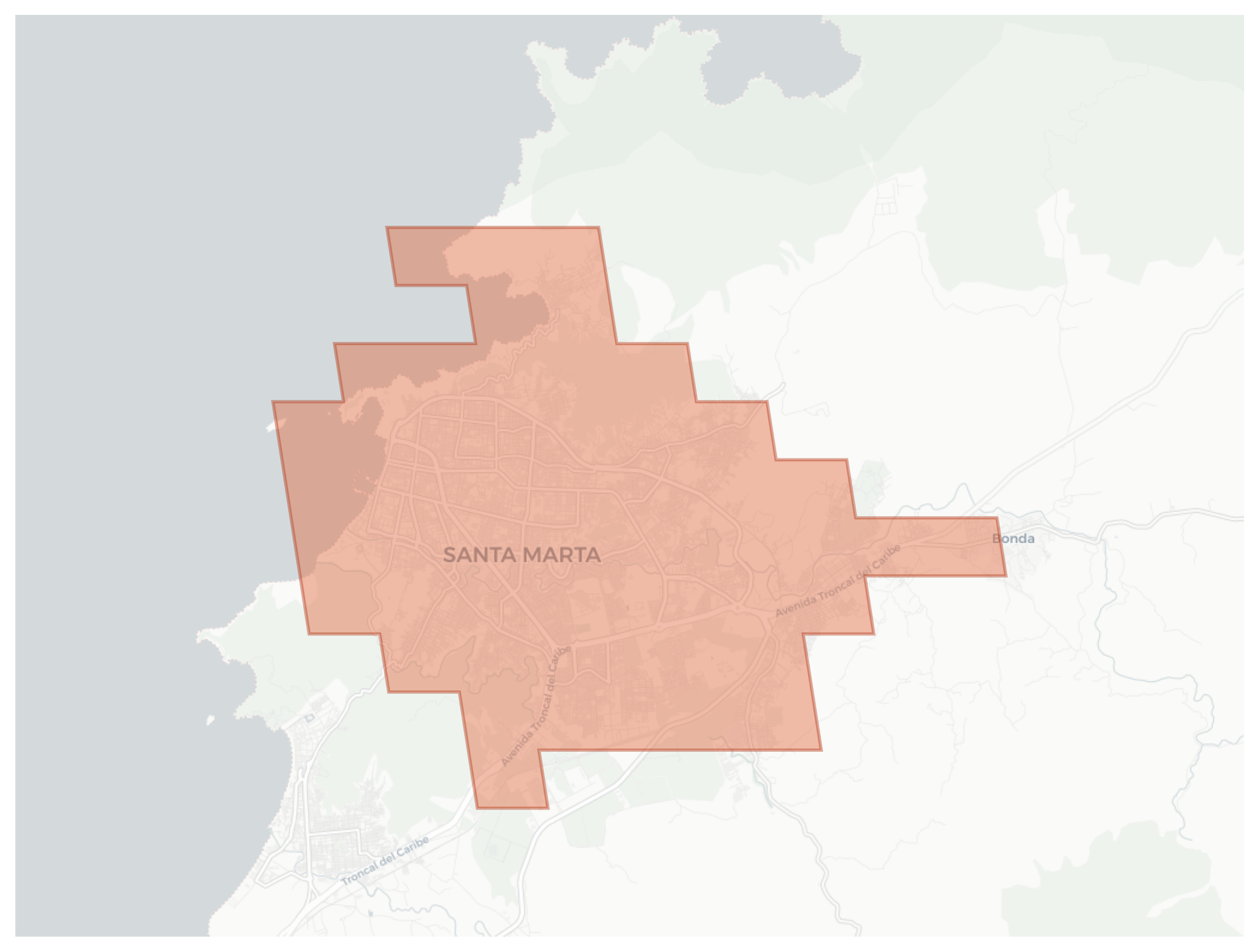 Santa Marta geographic map
