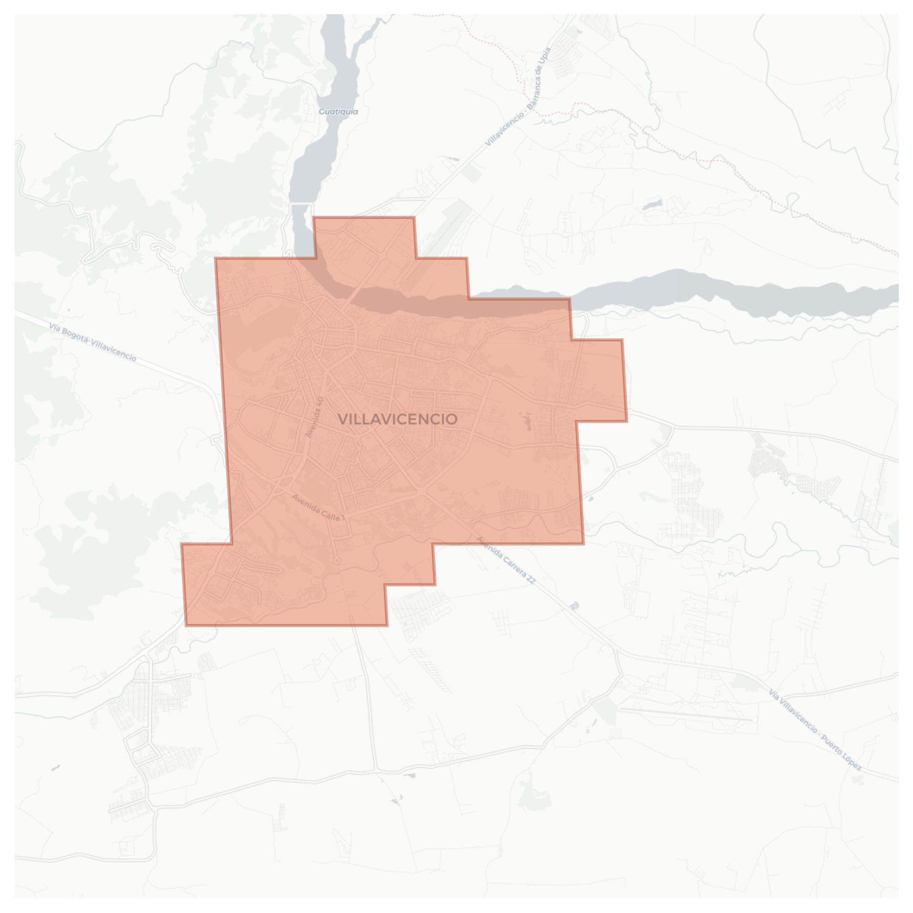 Villavicencio geographic map