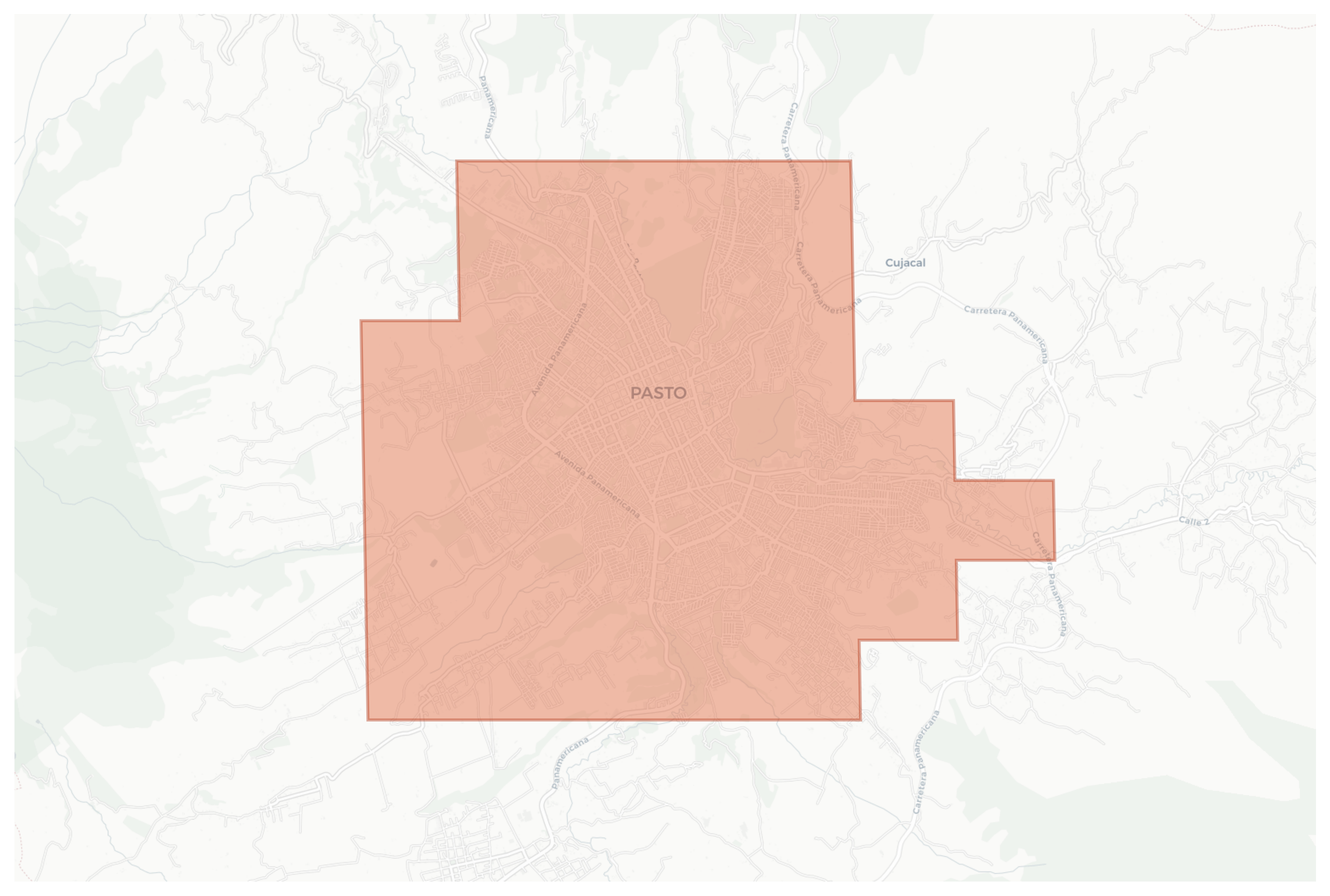 Pasto geographic map