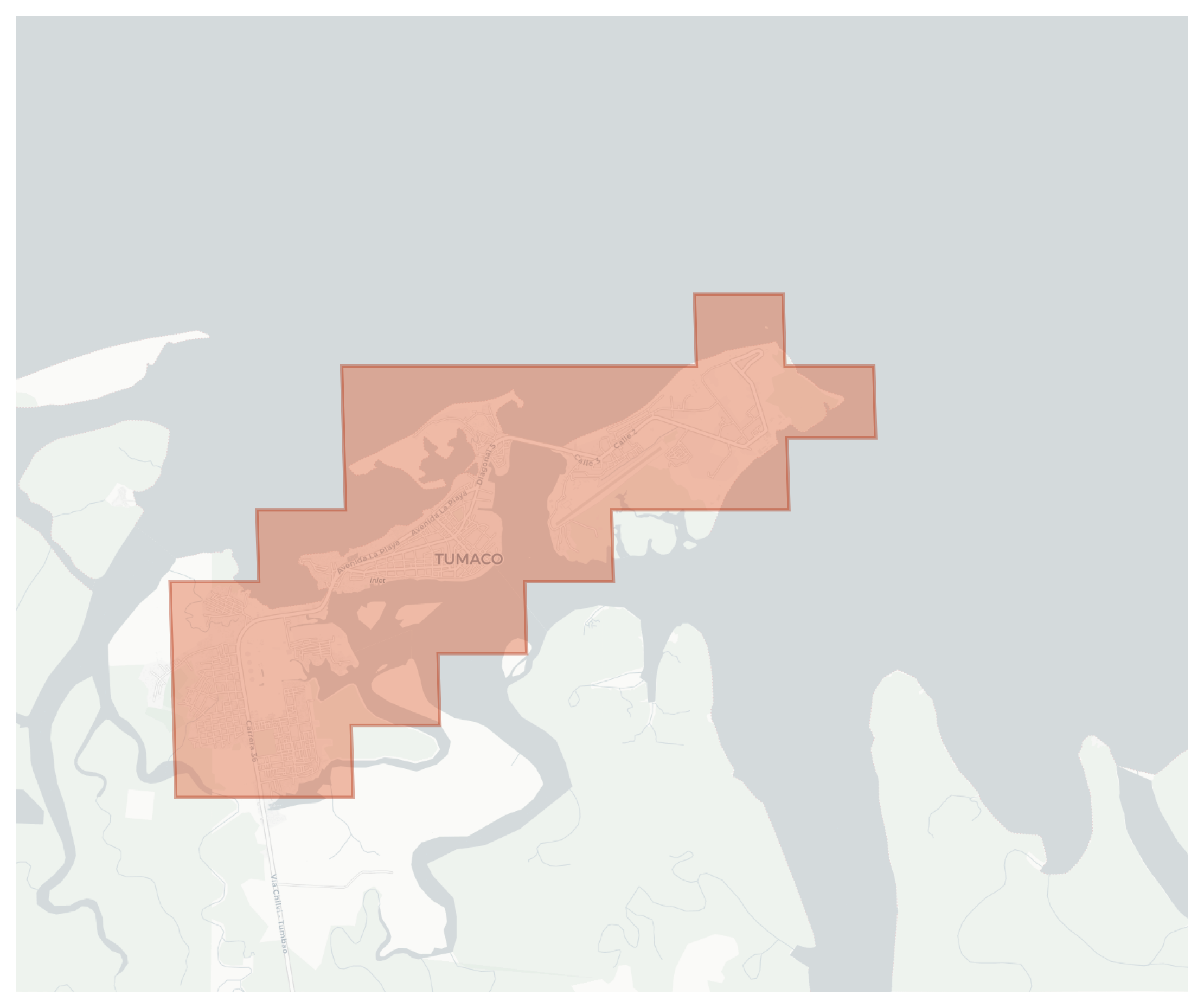 Tumaco geographic map