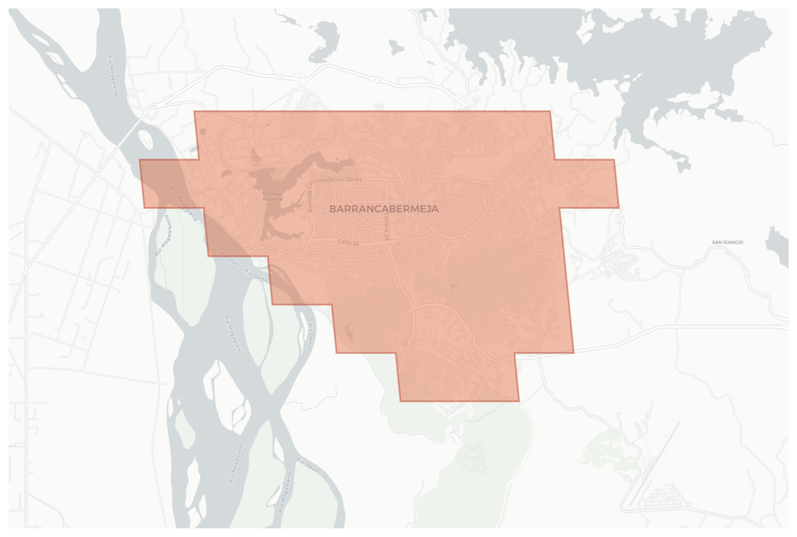 Barrancabermeja geographic map
