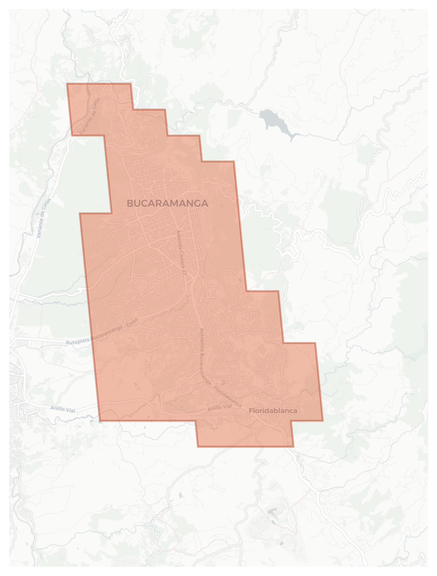 Bucaramanga geographic map