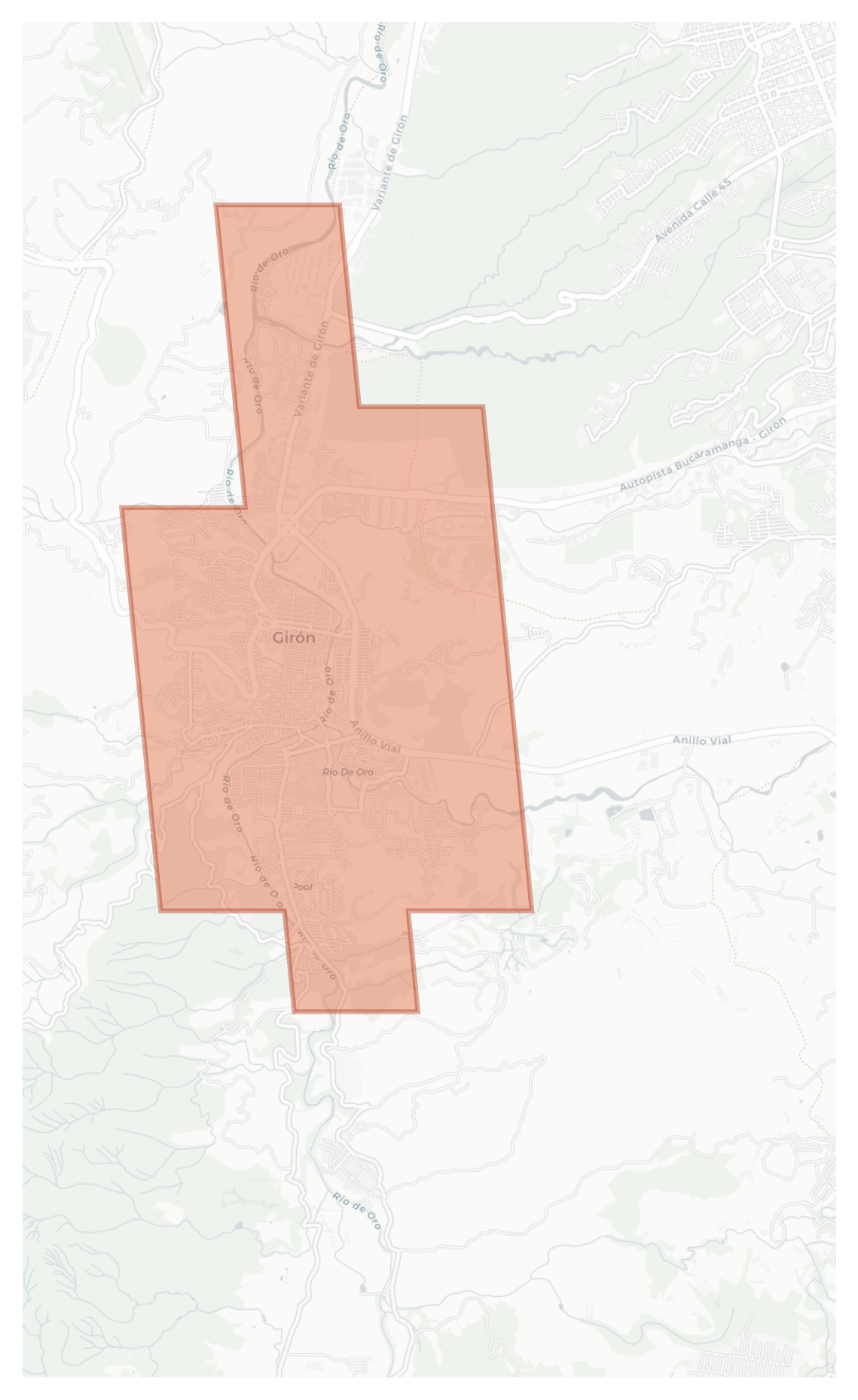 Girón geographic map