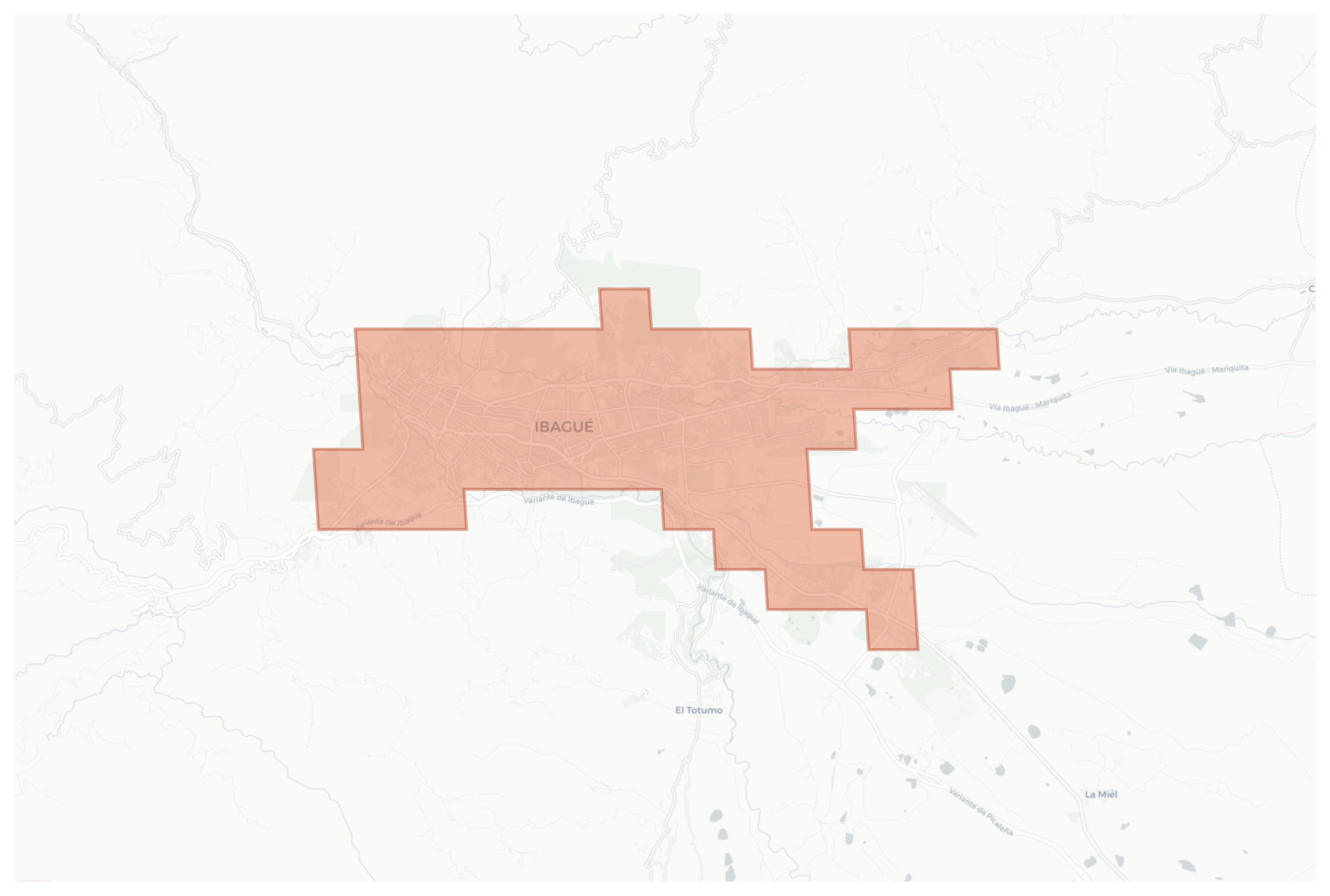 Ibagué geographic map
