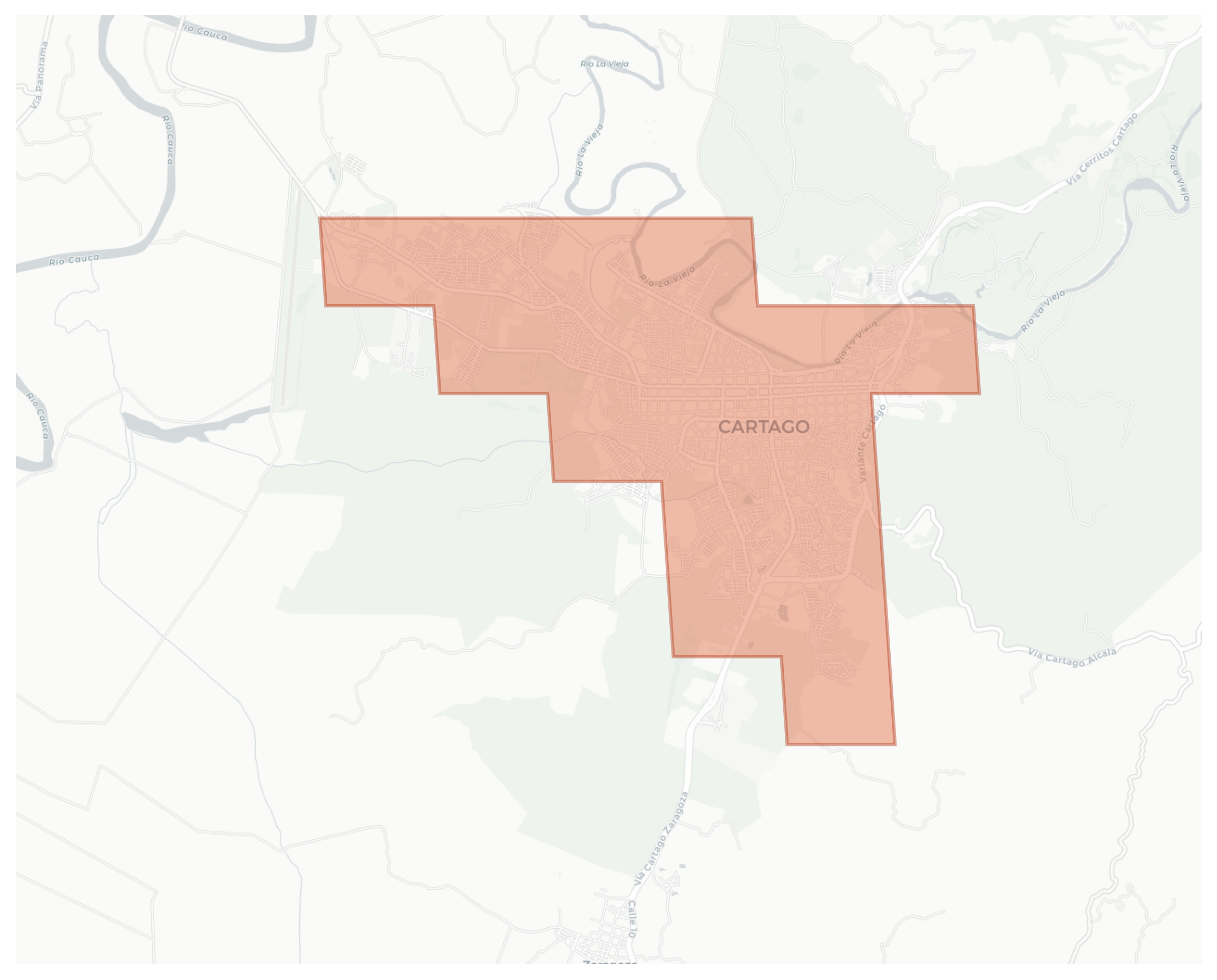 Cartago geographic map