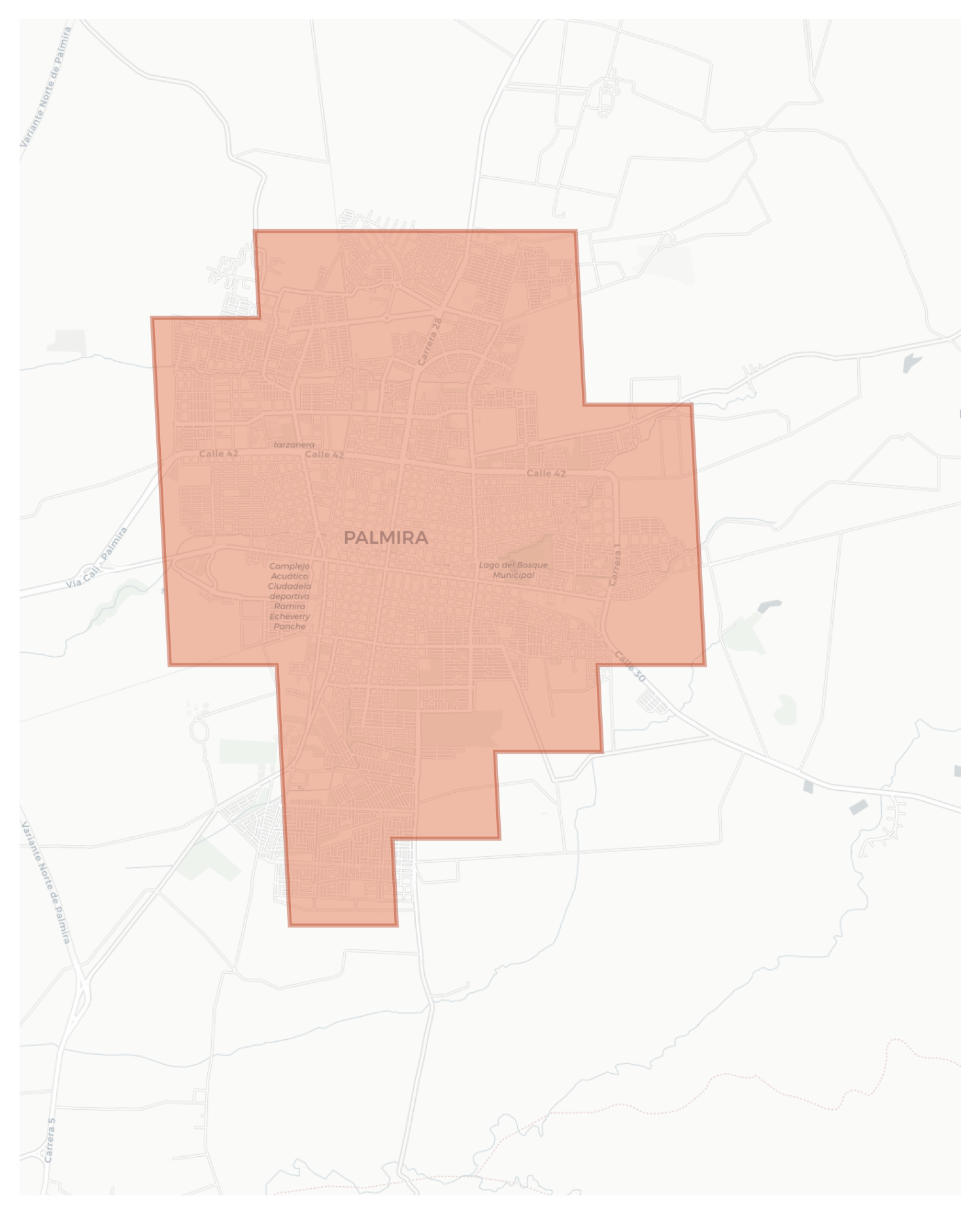Palmira geographic map