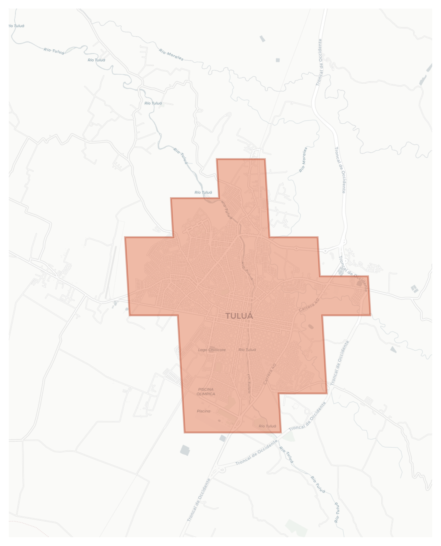 Tuluá geographic map