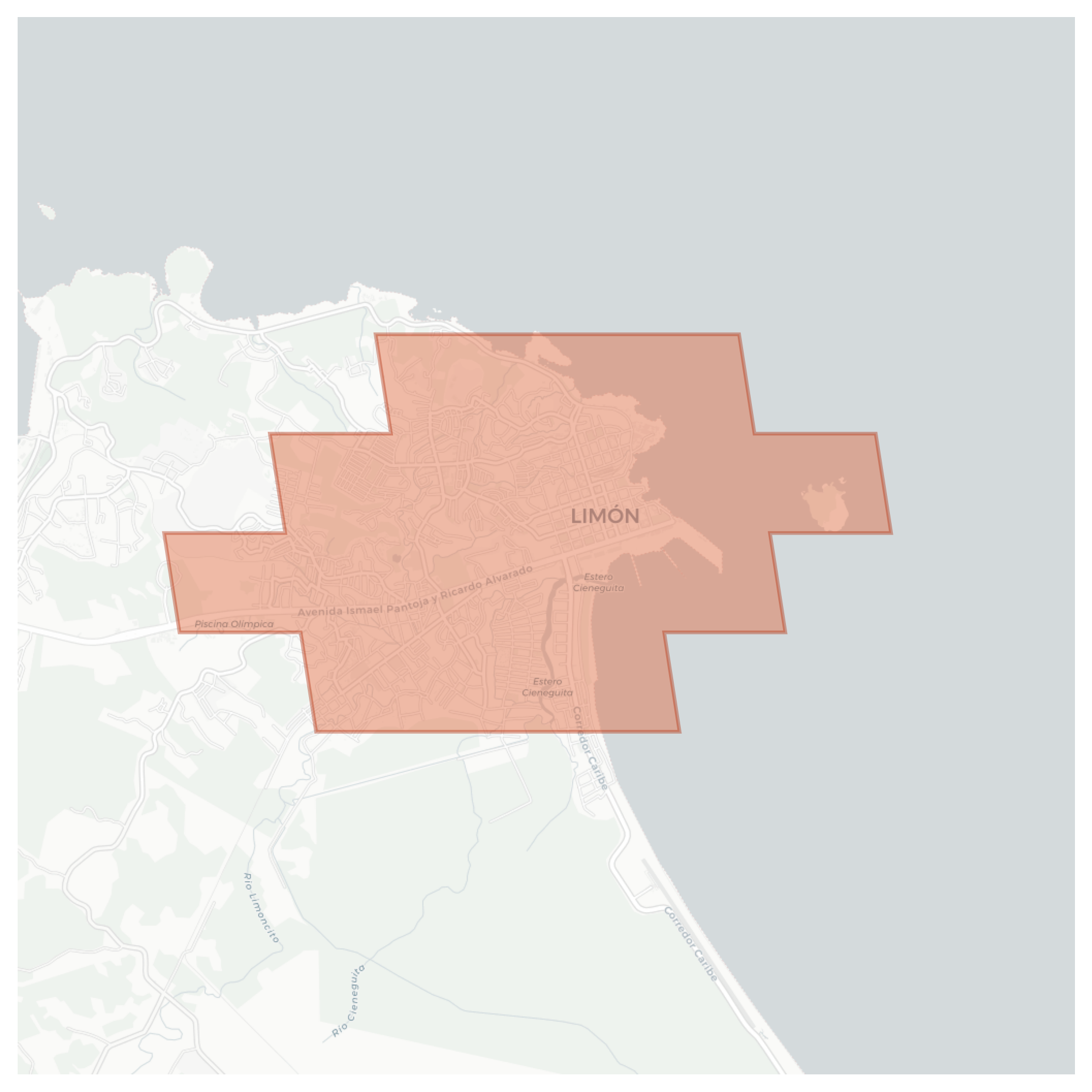 Limón geographic map