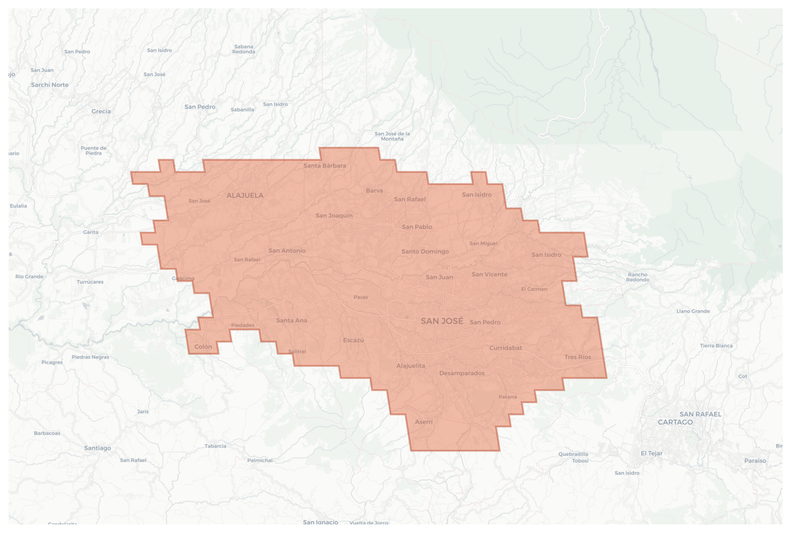 San José geographic map