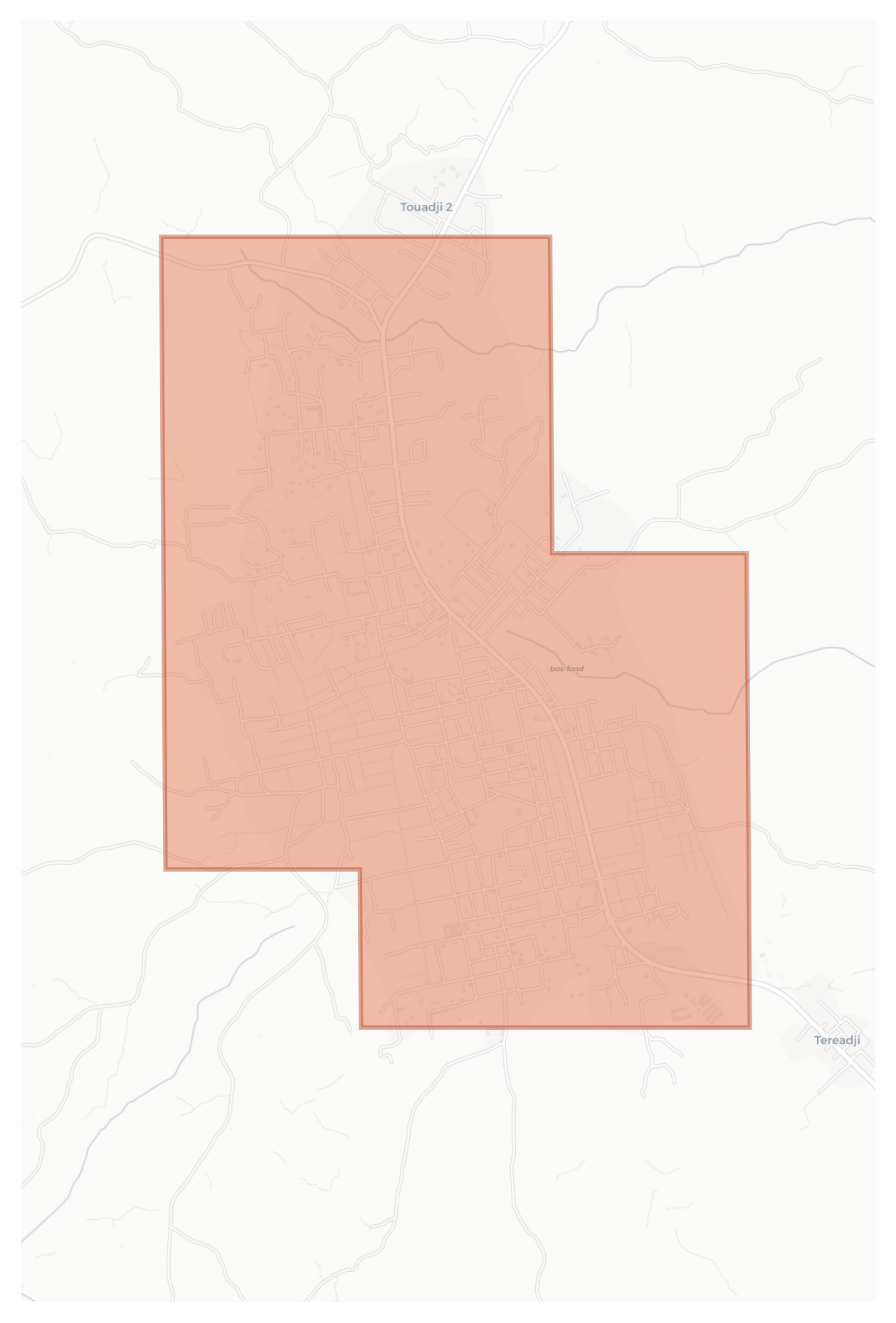 Méagui geographic map