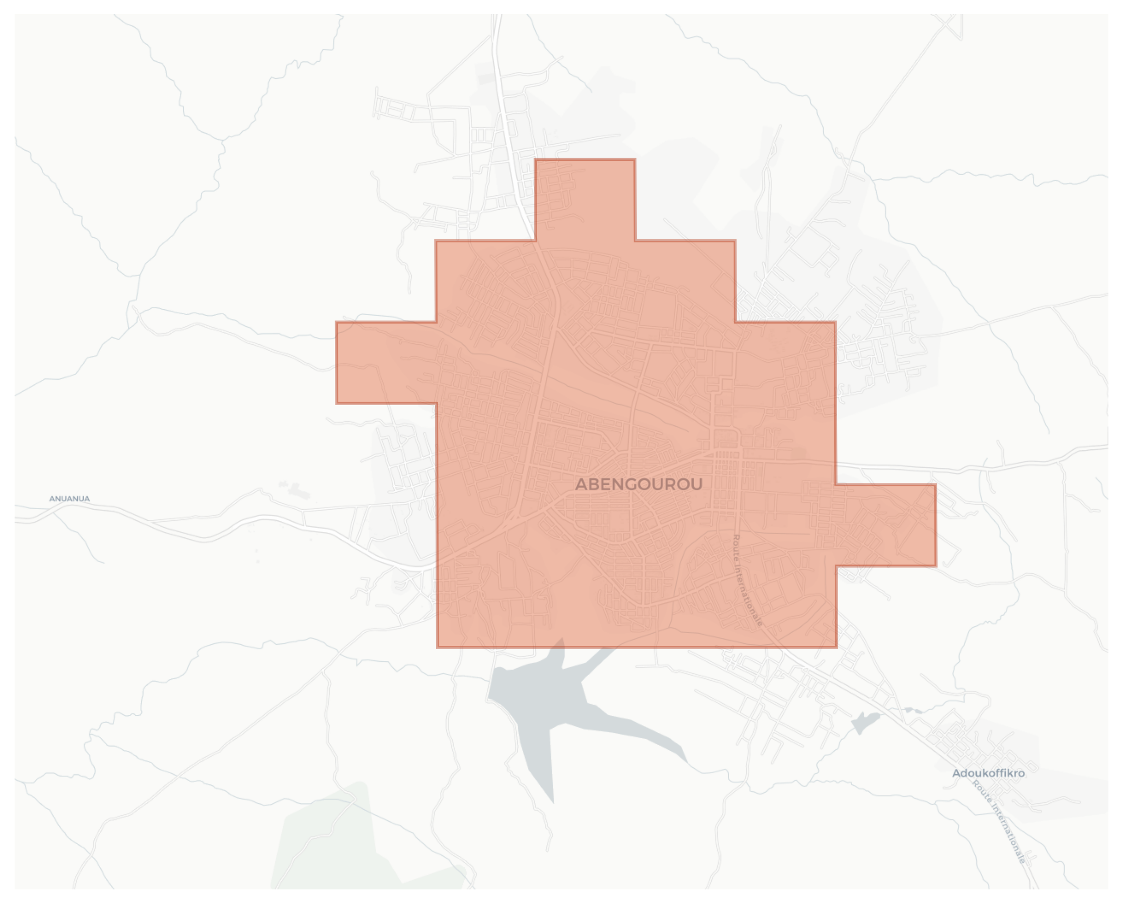 Abengourou geographic map