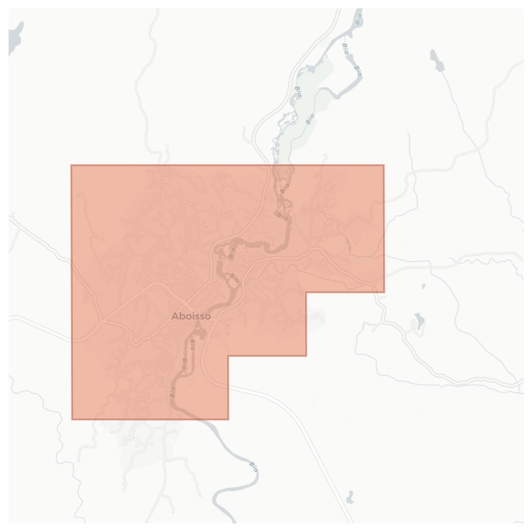 Aboisso geographic map