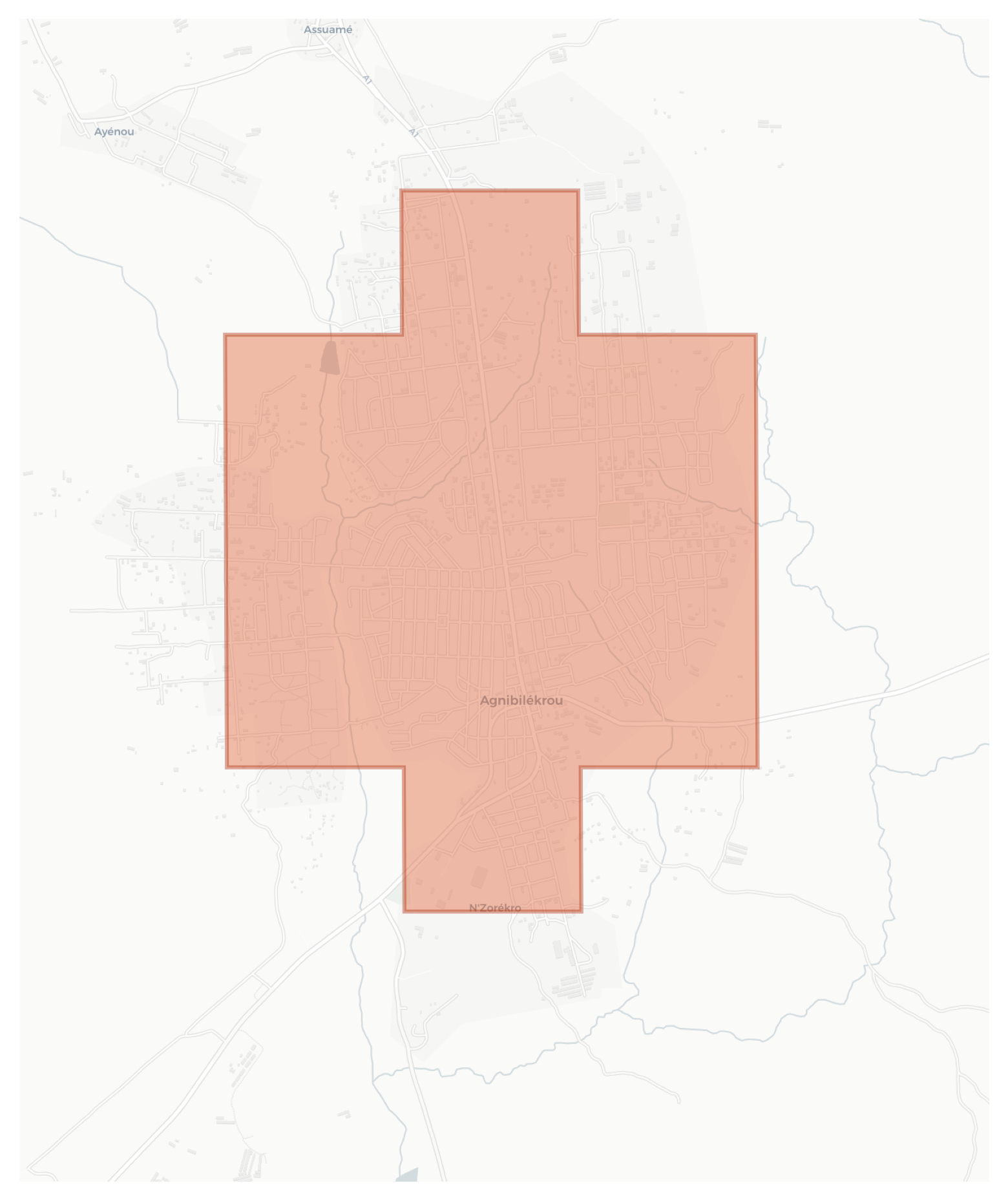 Agnibilékrou geographic map