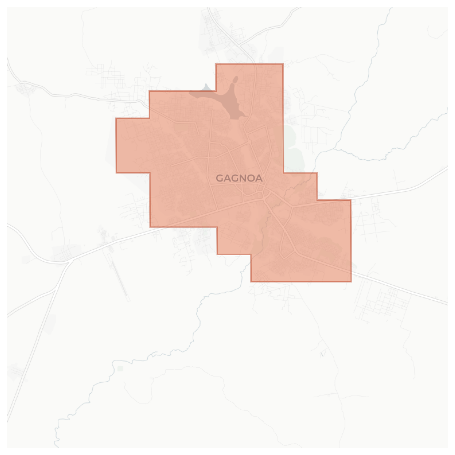 Gagnoa geographic map