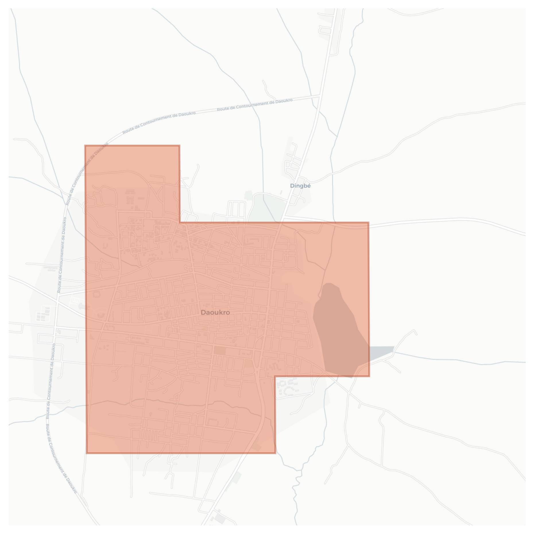 Daoukro geographic map