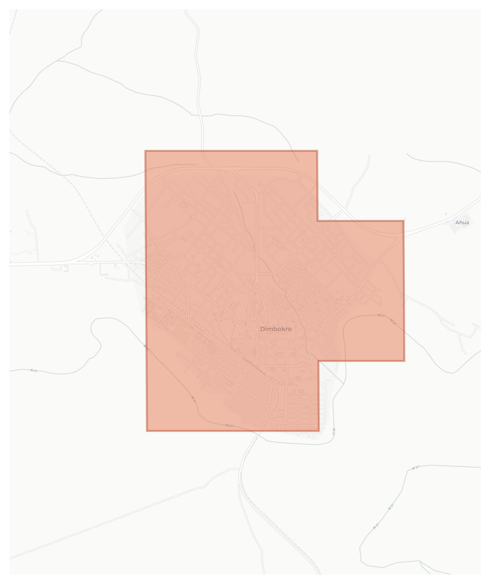 Dimbokro geographic map