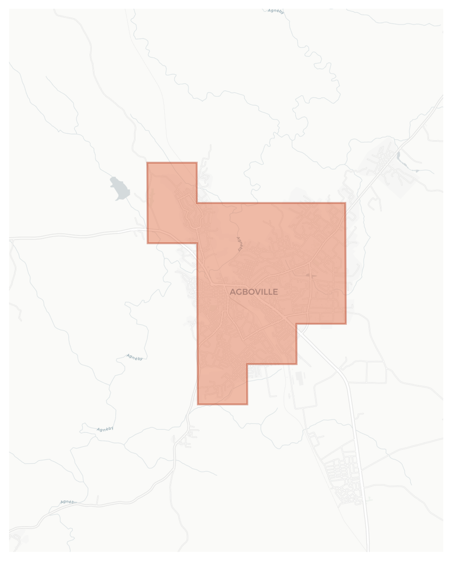 Agboville geographic map