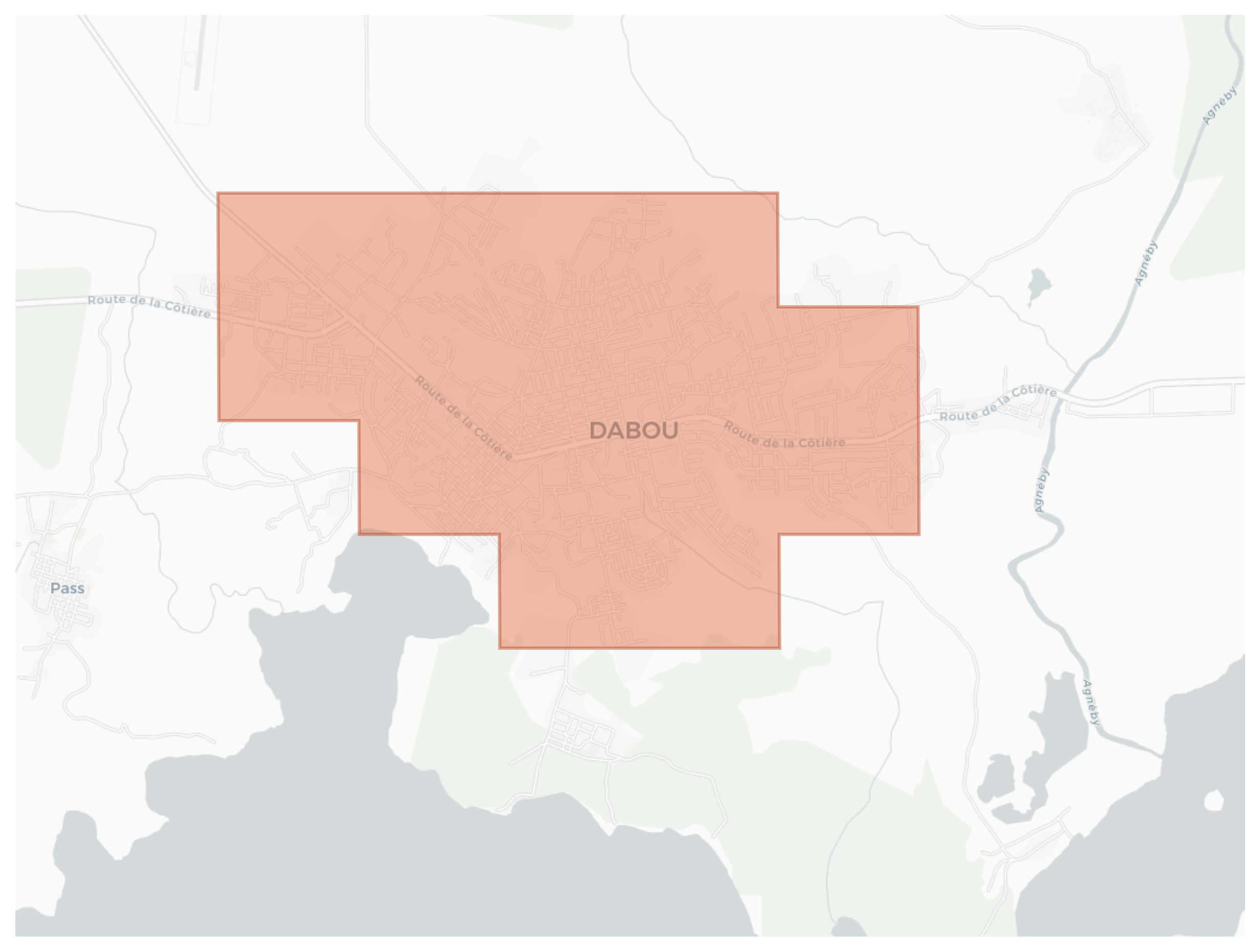 Dabou geographic map