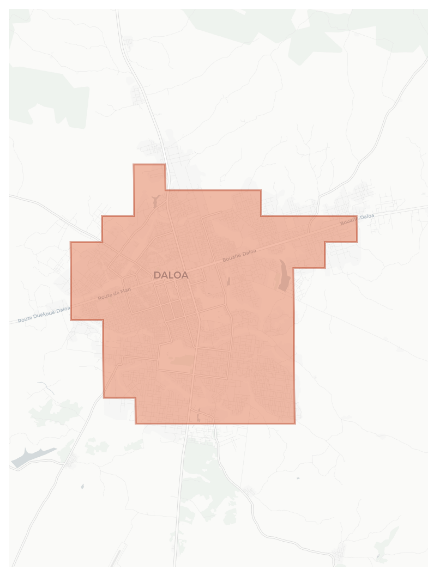 Daloa geographic map