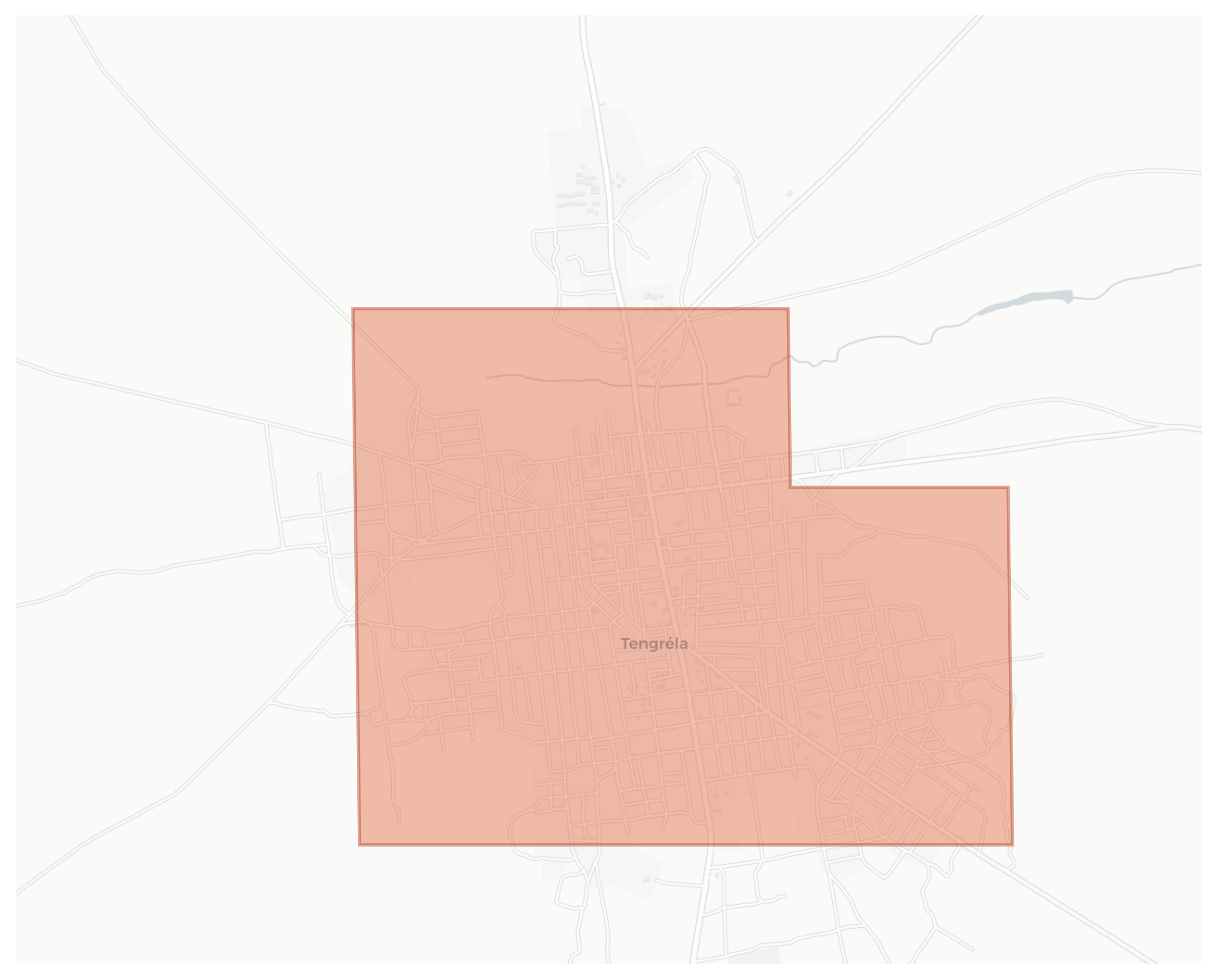 Tengréla geographic map