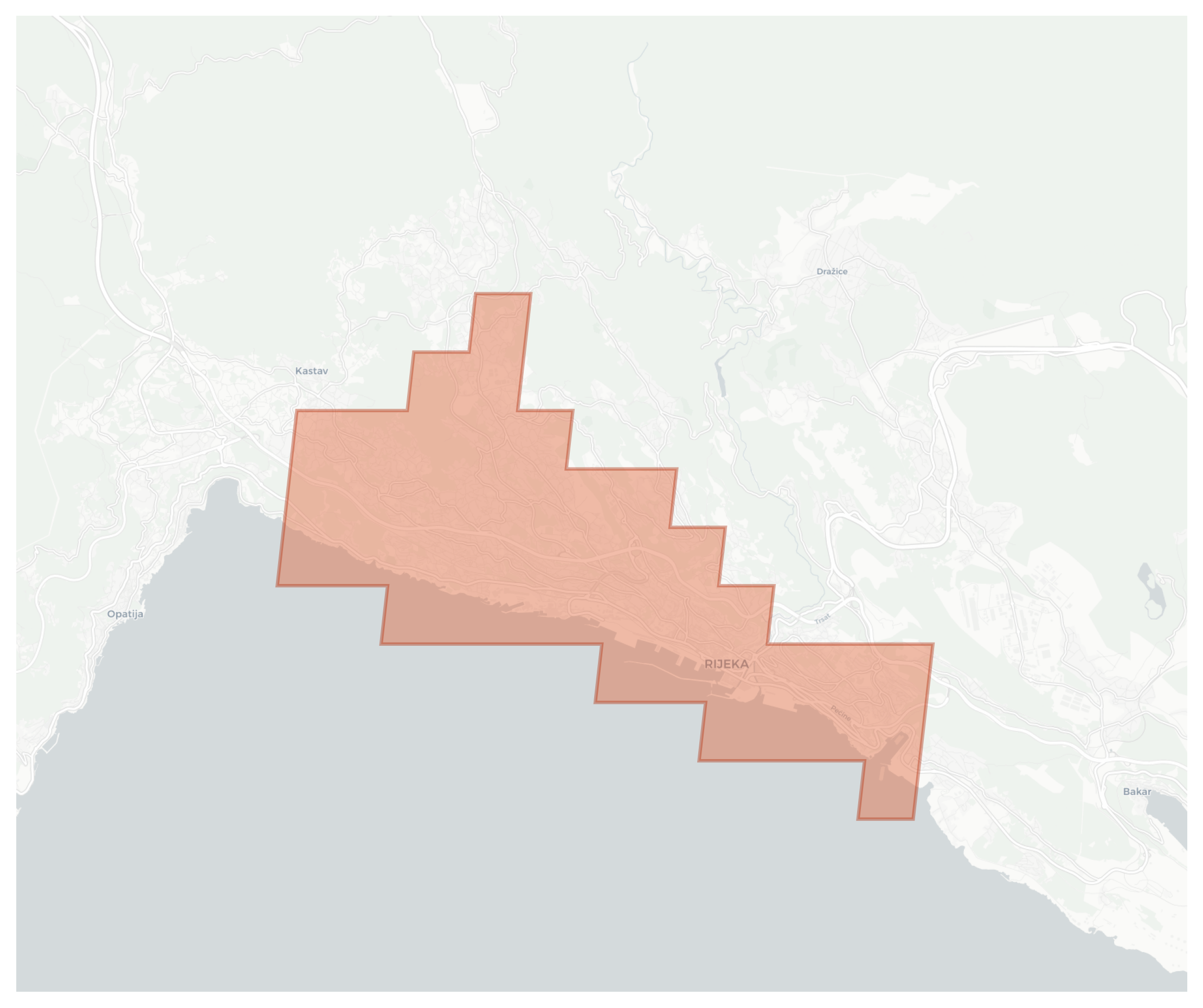 Rijeka geographic map